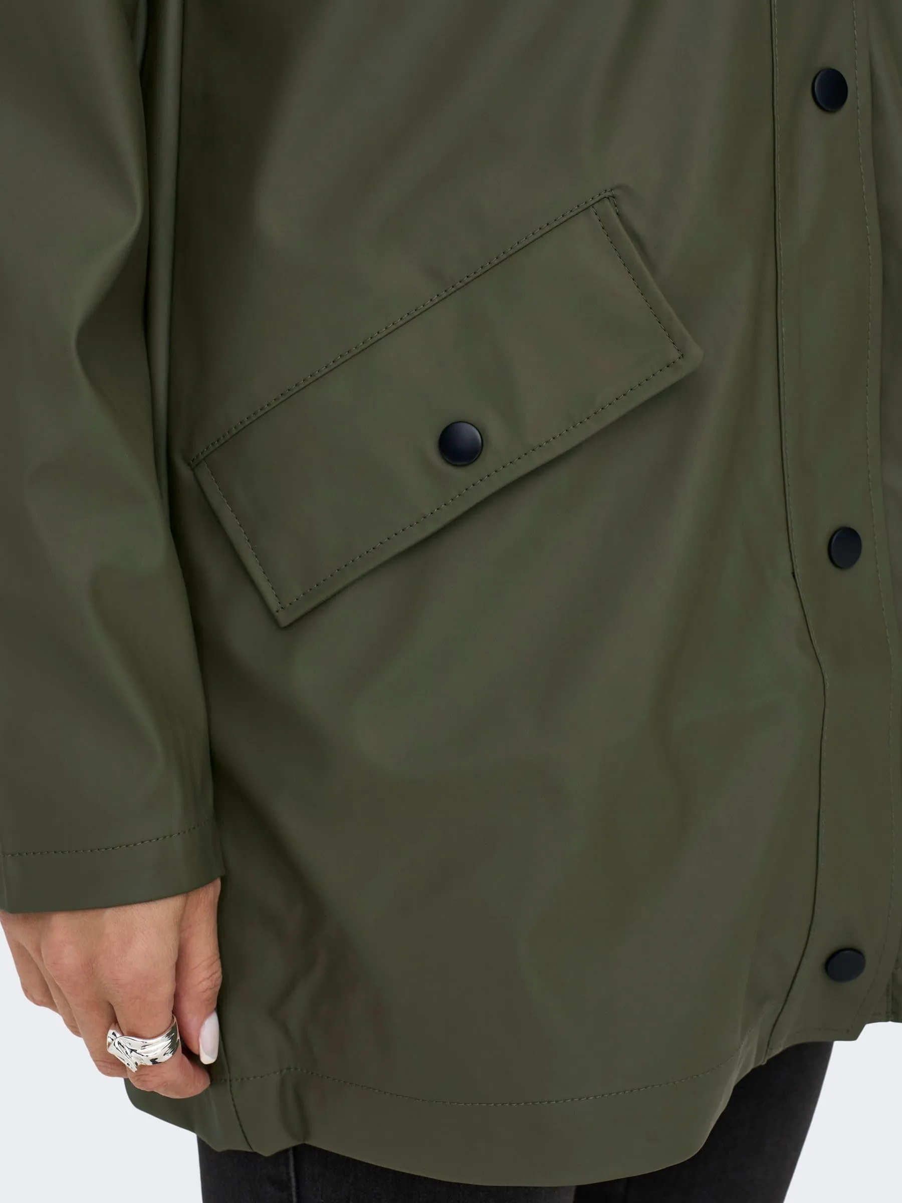 ONLY Onlelisa Impermeabile Verde M - immagine 7