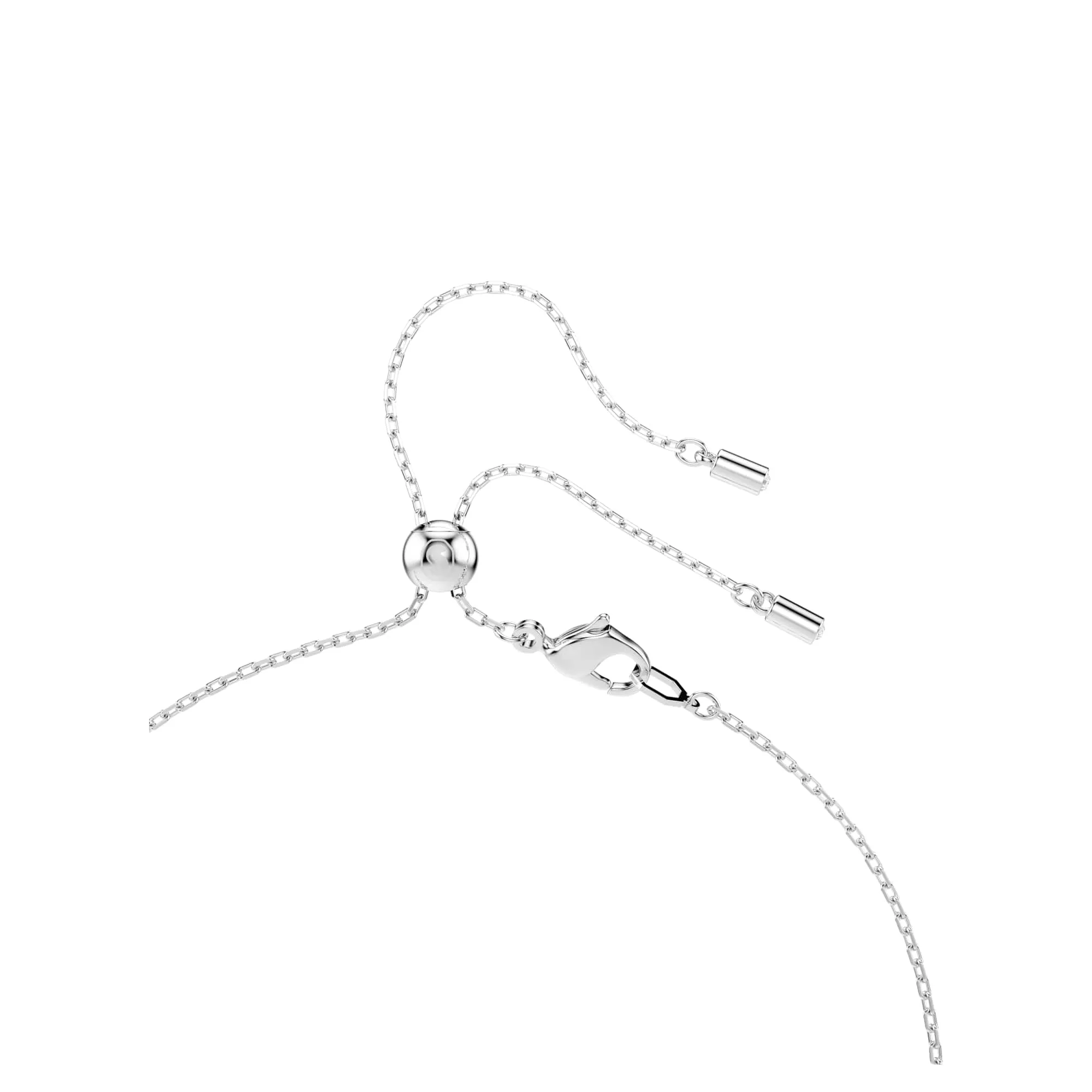 Swarovski Ariana Grande Collana a Y con Pavé di Cristalli e Crystal Pearls, Forma a Cuore, Placcatura Rodio, 38-48 cm - immagine 3
