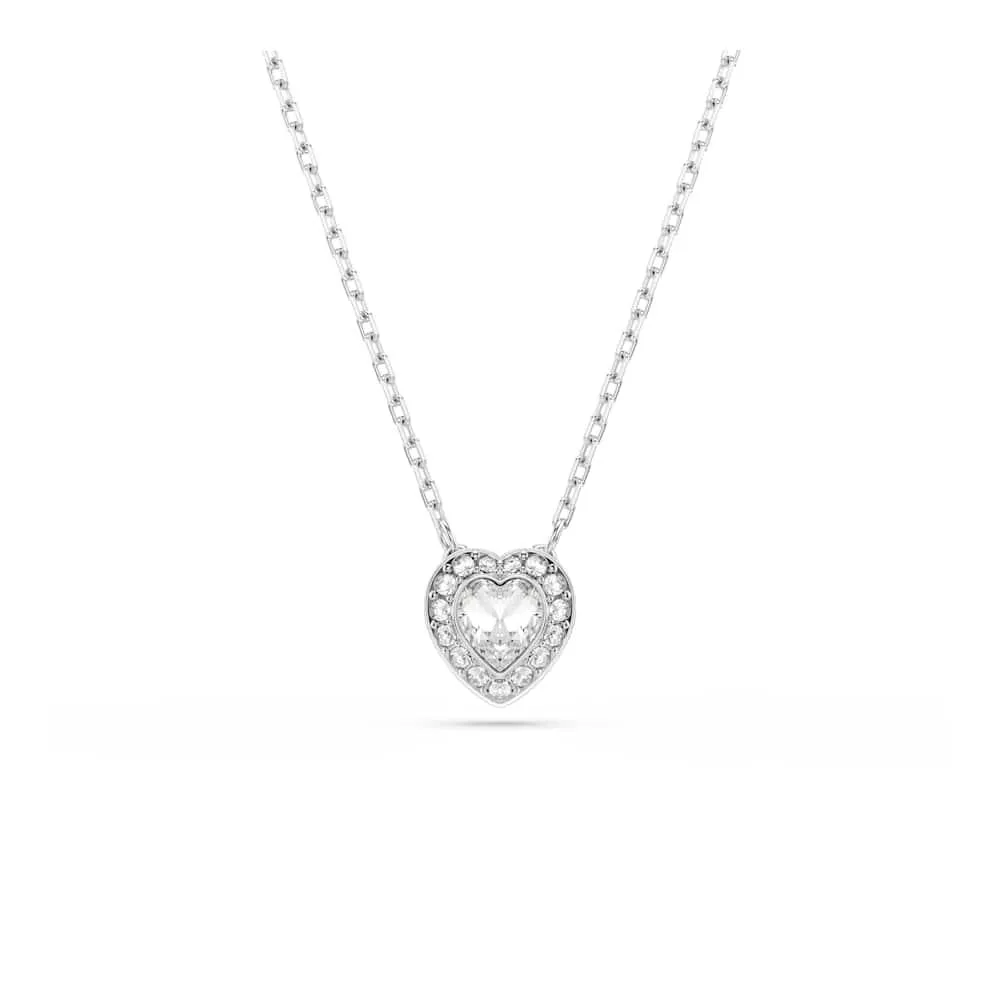 Swarovski x Ariana Grande Collana Pendente a Cuore con Pavé di Cristalli, Placcatura Rodio, 38-45 cm - immagine 1