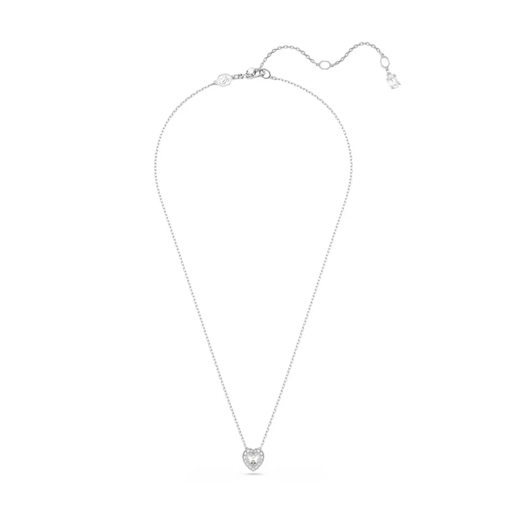 Swarovski x Ariana Grande Collana Pendente a Cuore con Pavé di Cristalli, Placcatura Rodio, 38-45 cm - immagine 2