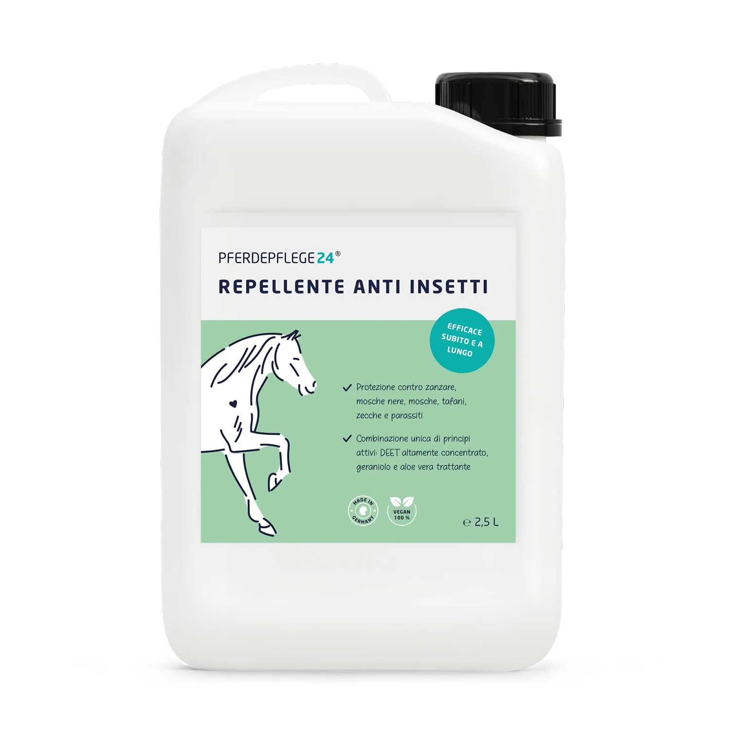 PFERDEPFLEGE24 Repellente Insetti Cavallo Spray con Aloe Vera, 2,5l - immagine 8