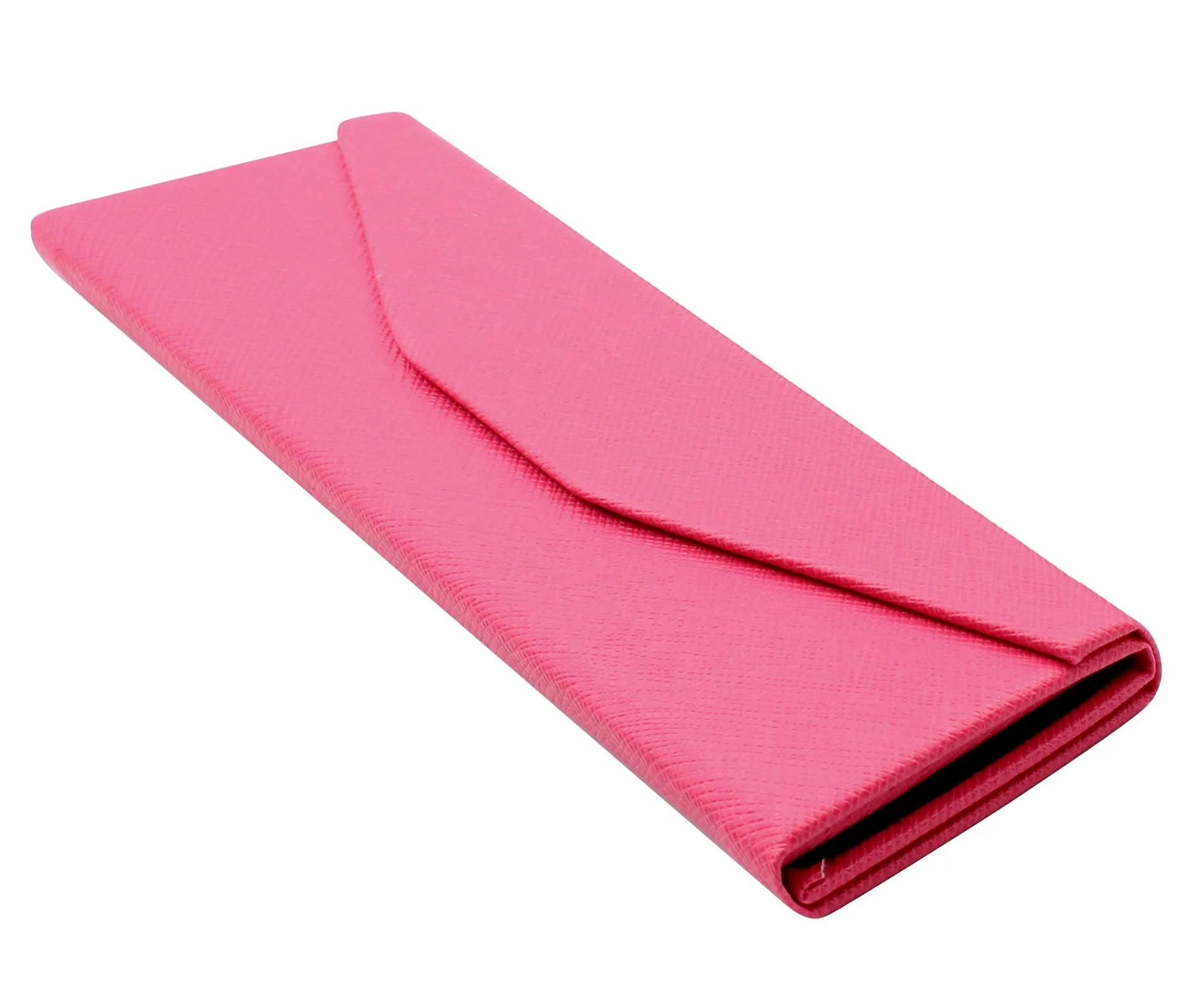 TBOC Custodia Pieghevole per Occhiali Rigida Triangolare con Chiusura Magnetica, Rosa Fucsia - immagine 3