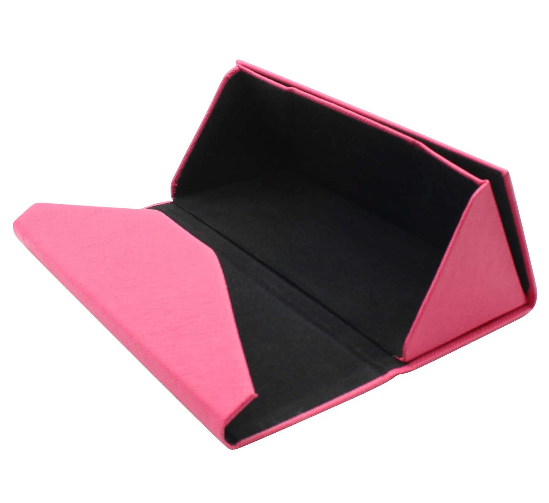 TBOC Custodia Pieghevole per Occhiali Rigida Triangolare con Chiusura Magnetica, Rosa Fucsia - immagine 5