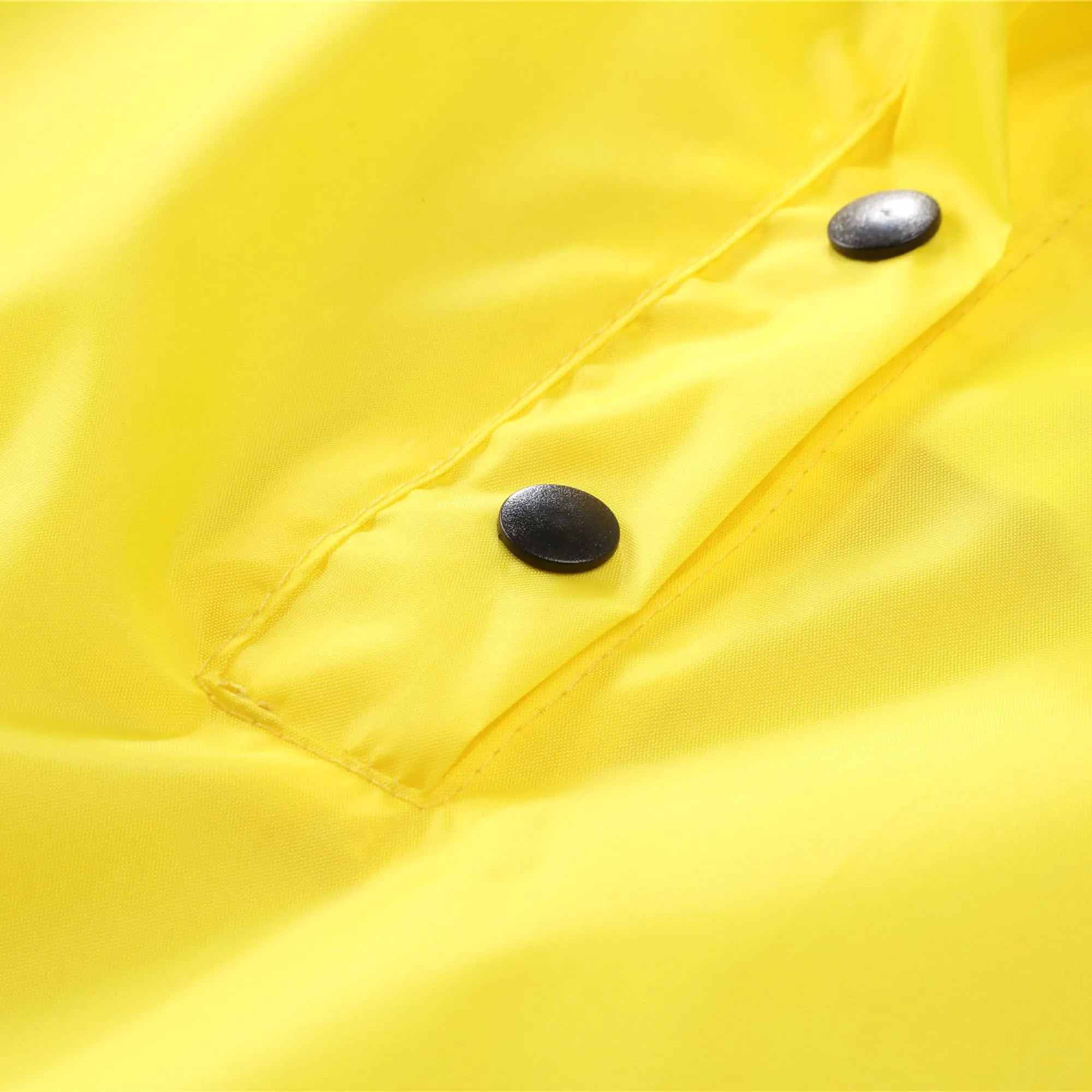 QIKADO Poncho Impermeabile per Bambini con Cappuccio, Giallo, Taglia S - immagine 6