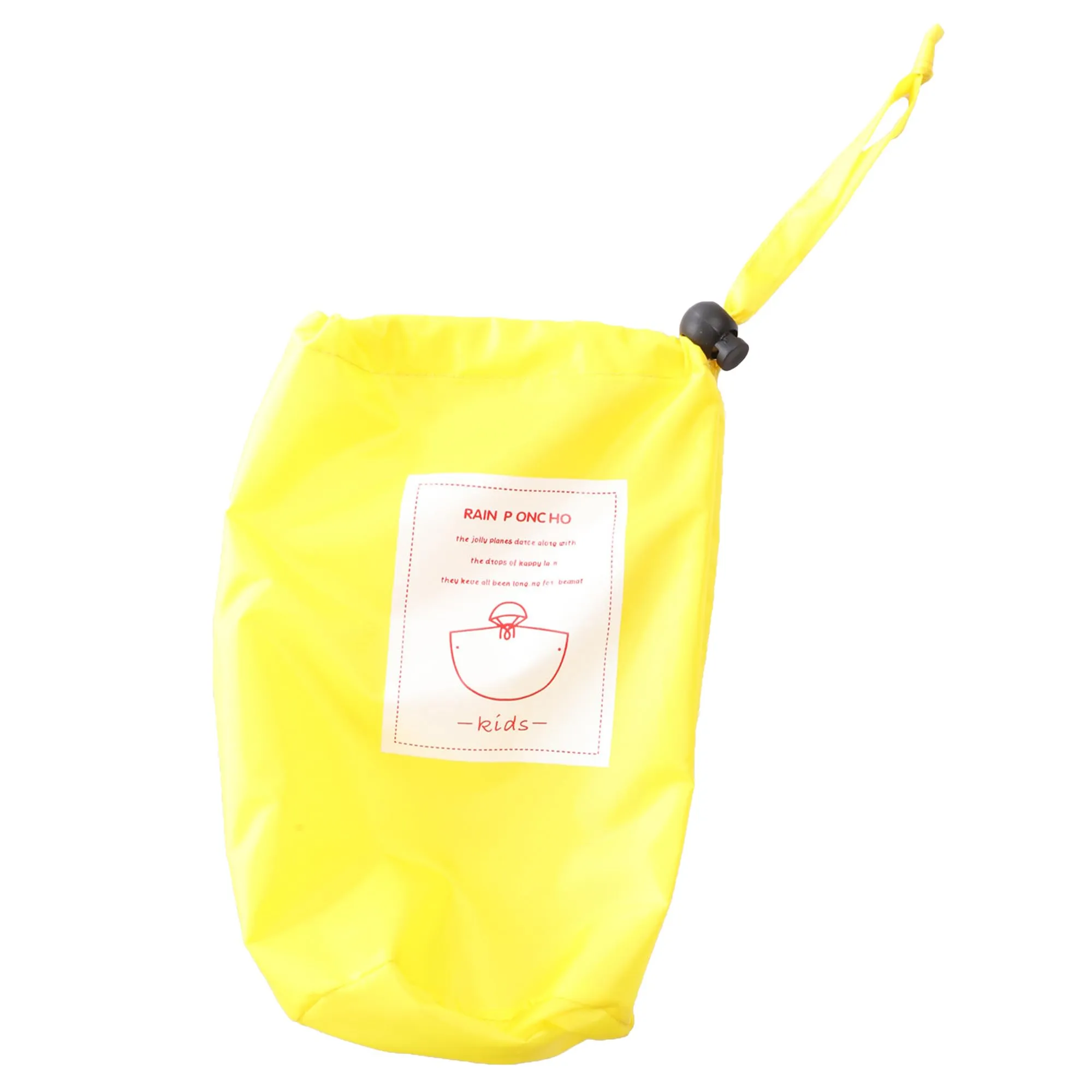 QIKADO Poncho Impermeabile per Bambini con Cappuccio, Giallo, Taglia S - immagine 7