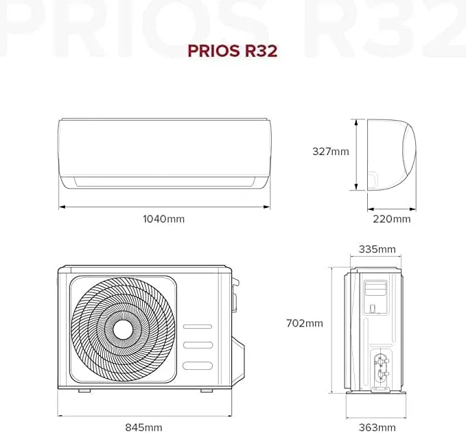 Ariston Prios R32 Condizionatore Monosplit 9000 BTU con Unità Esterna - immagine 3