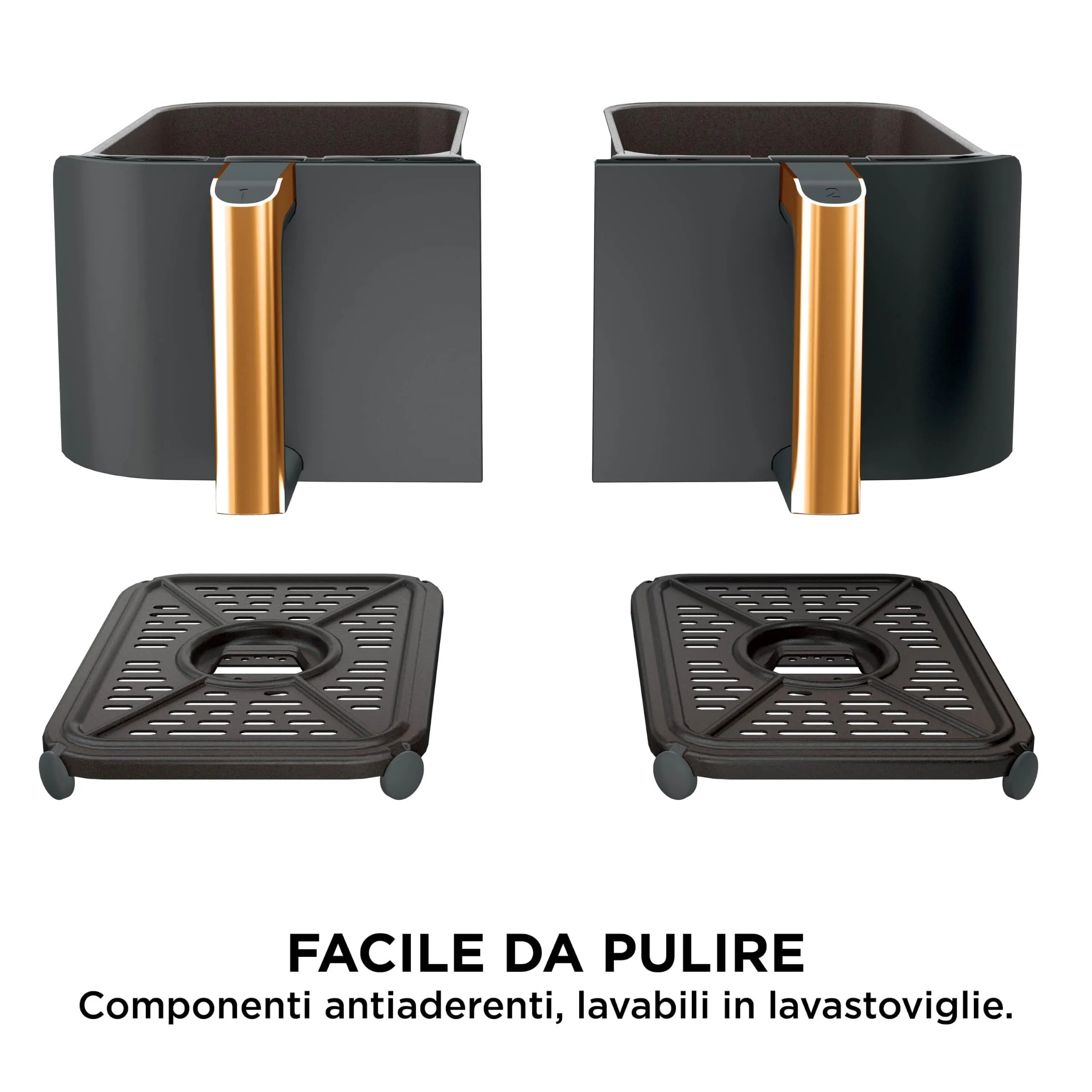 Ninja Foodi Max Dual Zone Friggitrice ad Aria 6 in 1, 9,5L, Rame/Nero - immagine 9