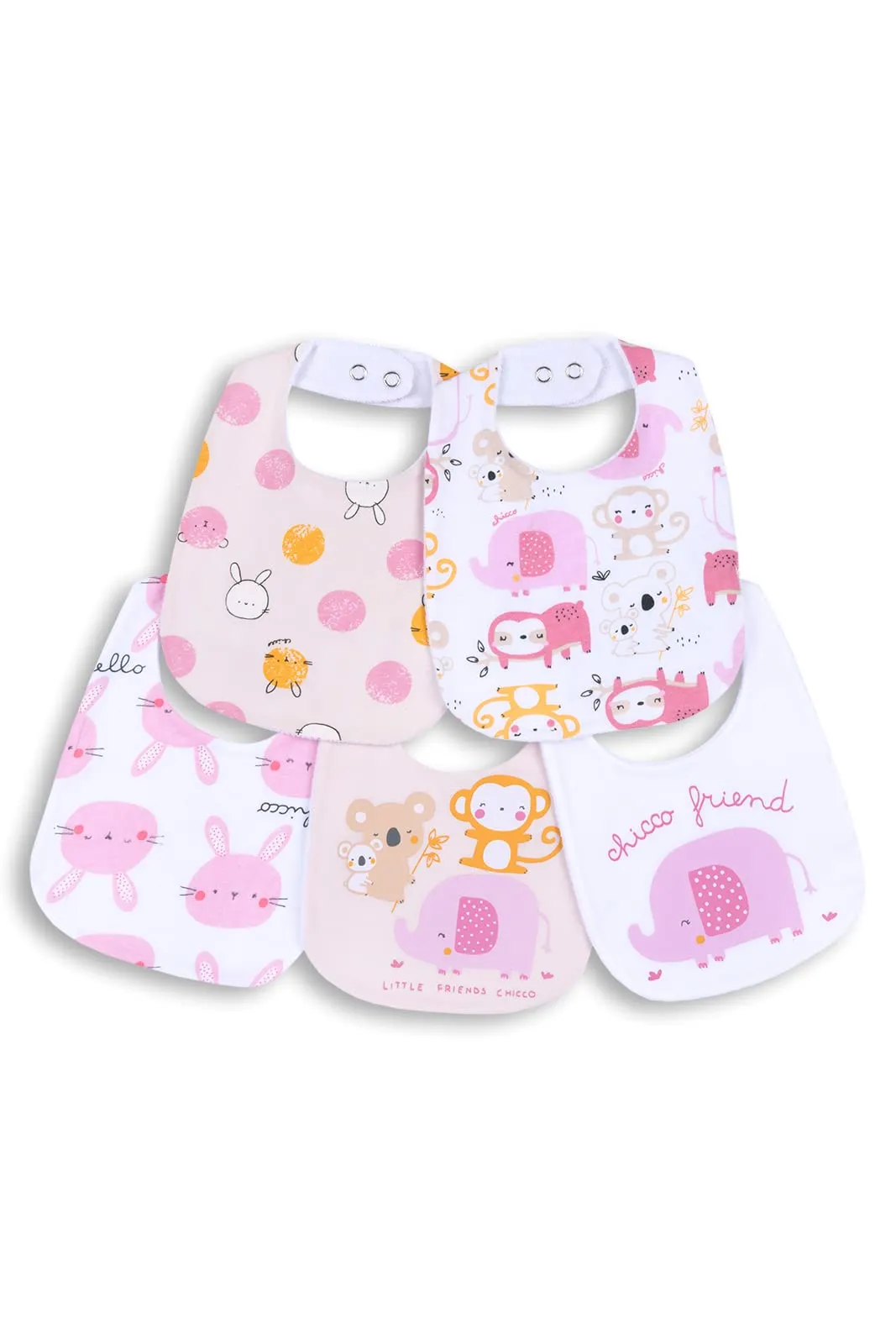 Chicco Bimba 0-24 Set di 5 Bavaglie - immagine 1