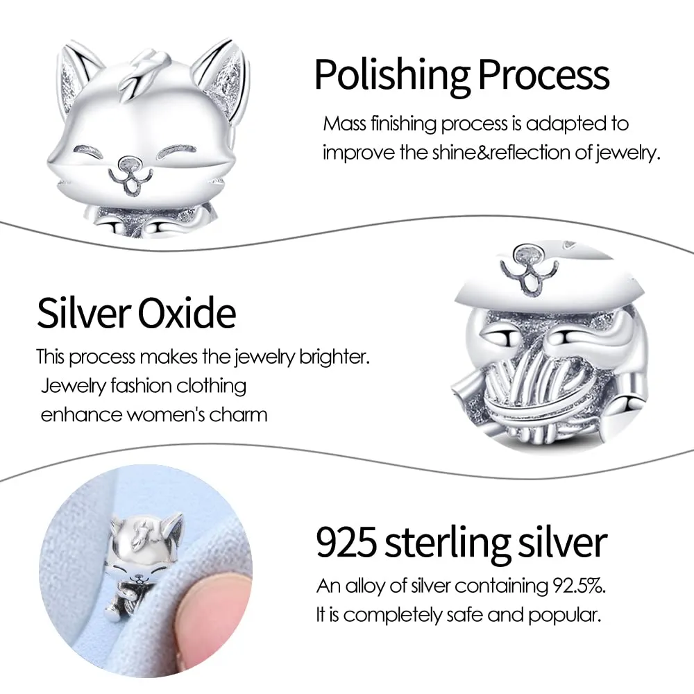 Pandach Bead Charm in Argento Sterling 925 con Cubic Zirconia, Compatibile con Braccialetti e Collane Europei - immagine 4