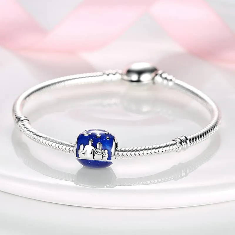 Pandach Bead Charm in Argento Sterling 925 con Cubic Zirconia per Braccialetti e Collane Europei - immagine 2