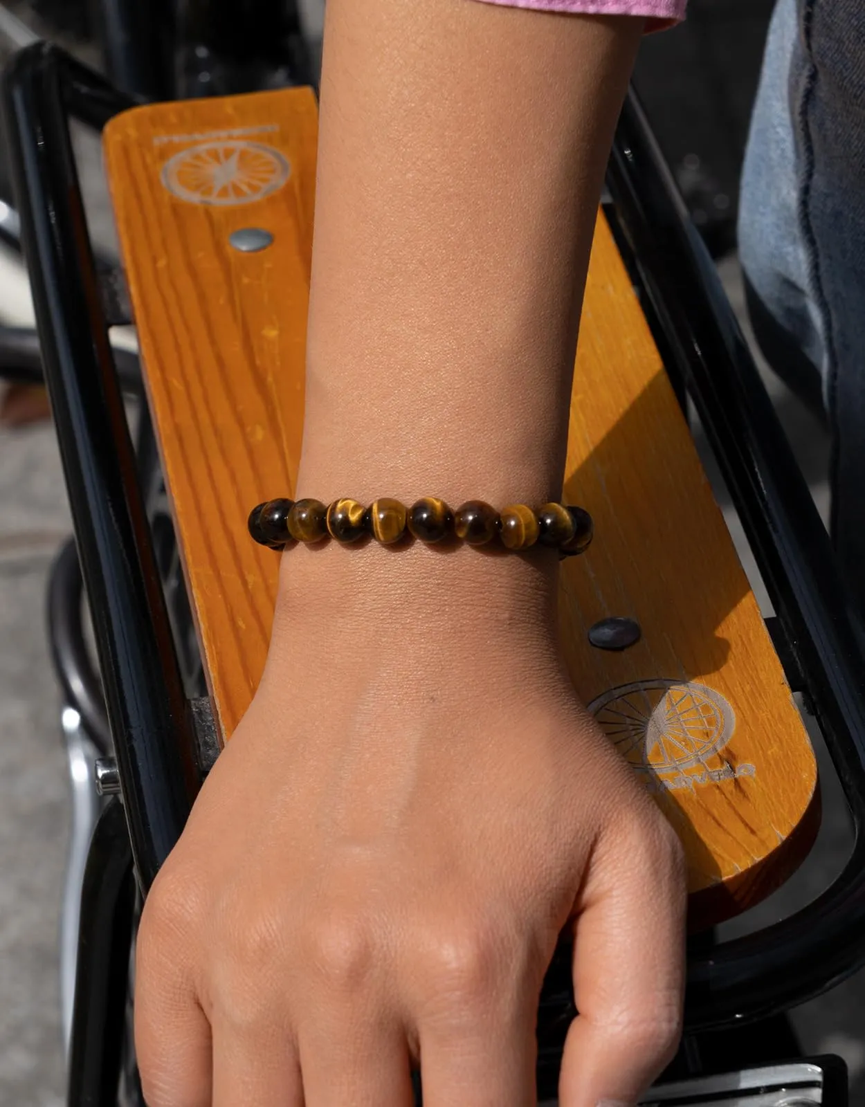 Landorilo Bracciale in Pietre Naturali Occhio di Tigre per Donna e Uomo - immagine 2