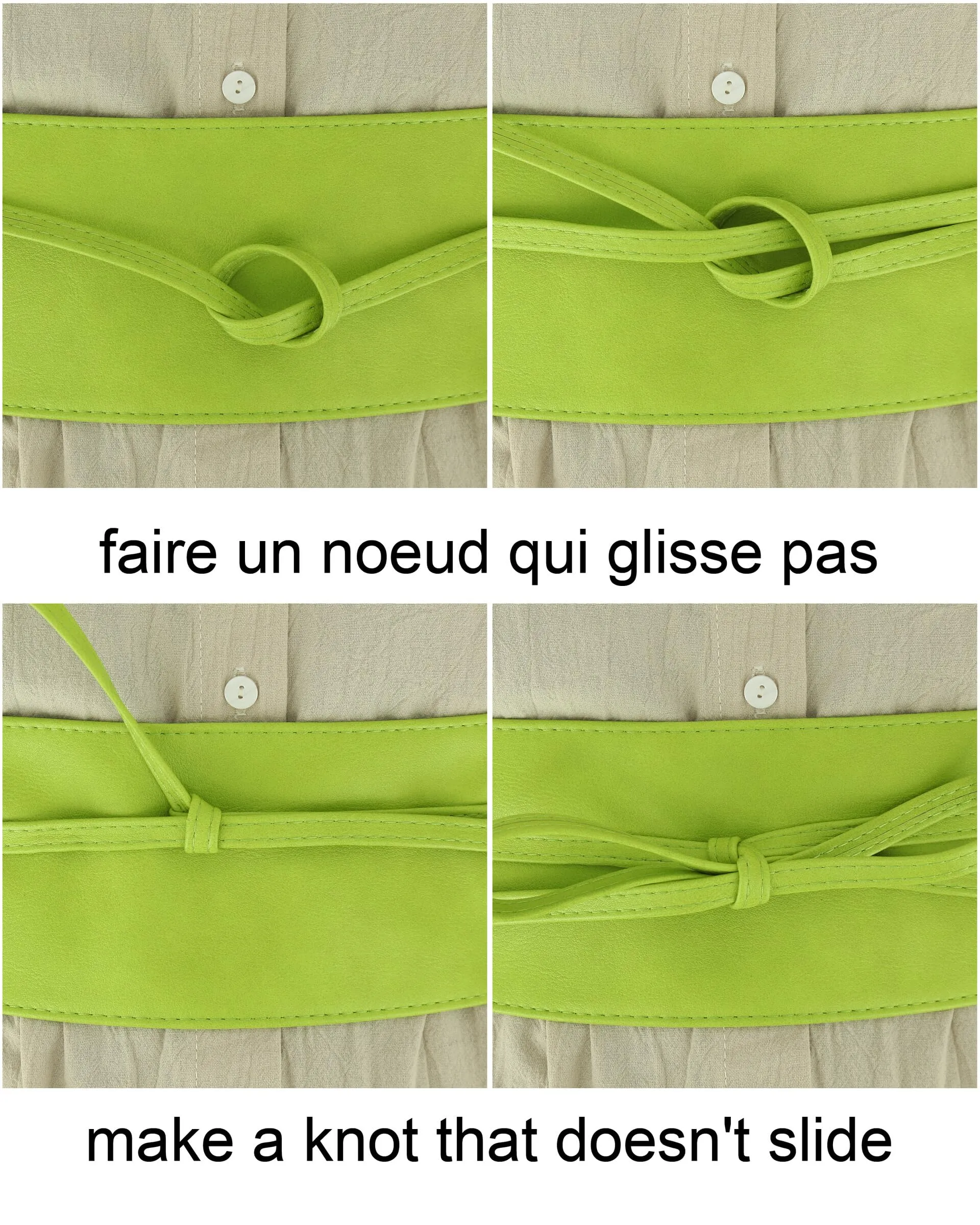 FASHIONGEN Cintura da donna fusciacca Mica in pelle sintetica PU, verde mela, XXL - immagine 2