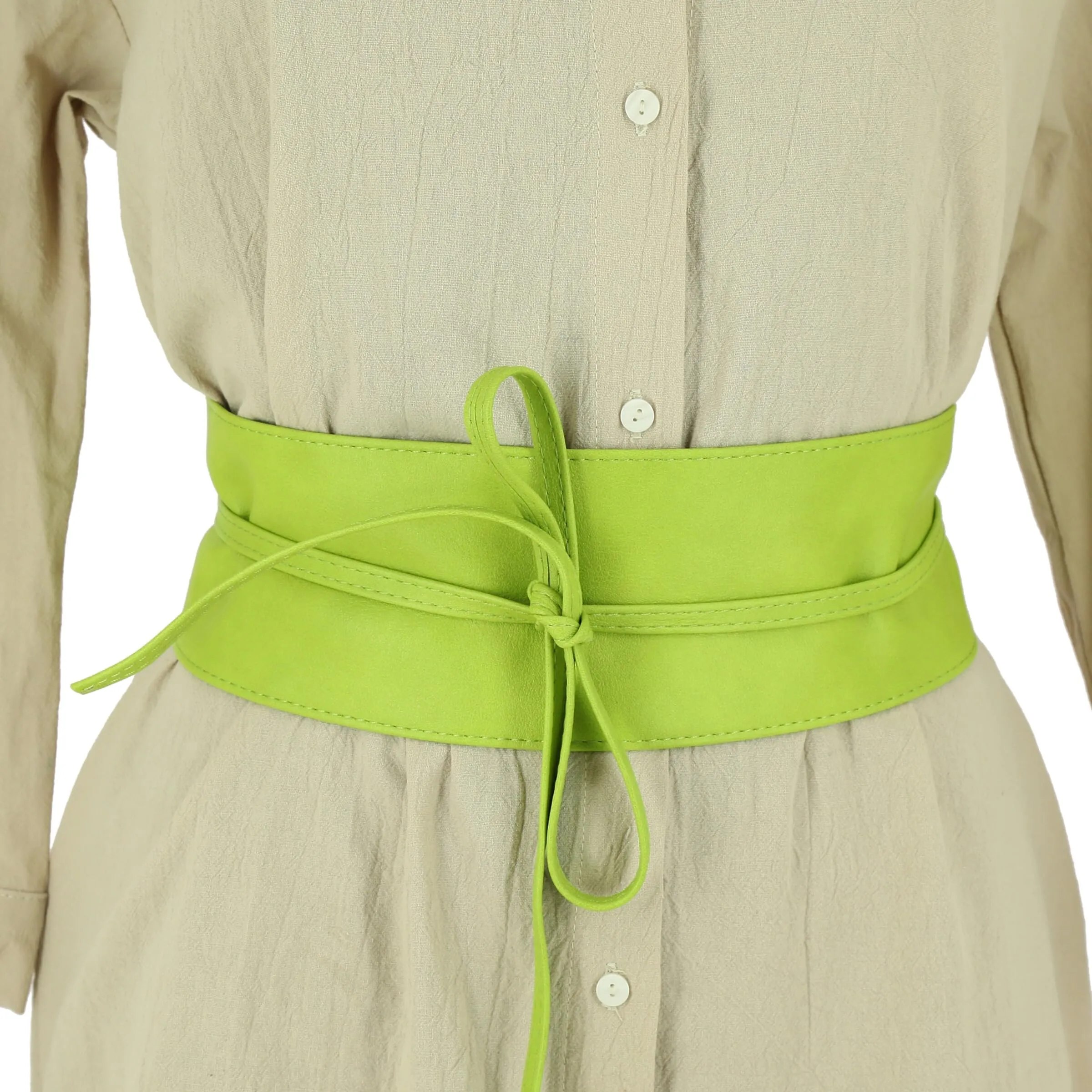 FASHIONGEN Cintura da donna fusciacca Mica in pelle sintetica PU, verde mela, XXL - immagine 3