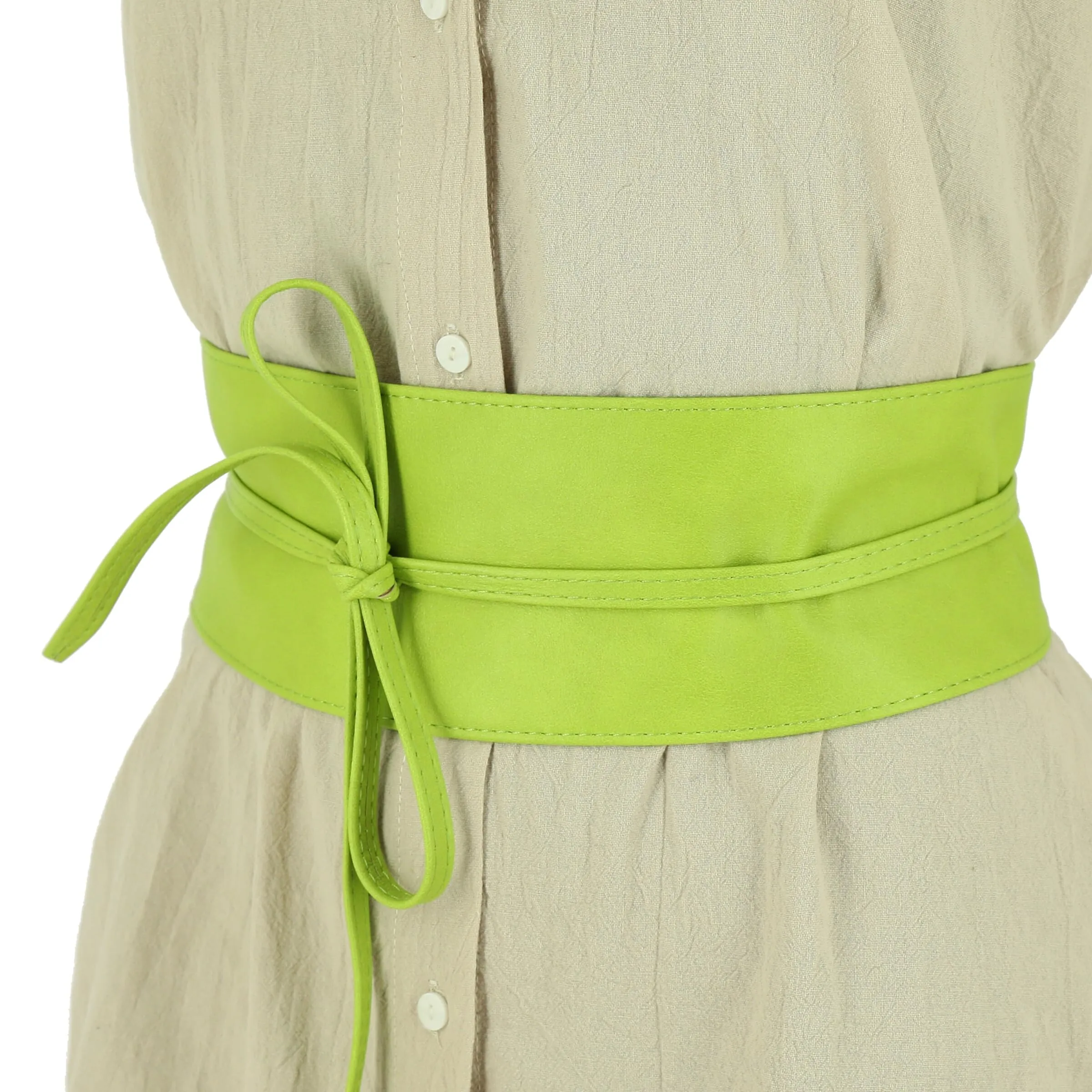 FASHIONGEN Cintura da donna fusciacca Mica in pelle sintetica PU, verde mela, XXL - immagine 4