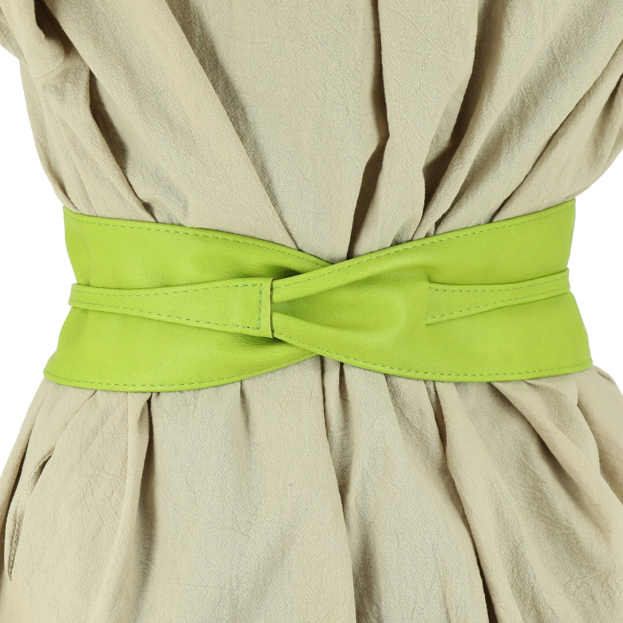 FASHIONGEN Cintura da donna fusciacca Mica in pelle sintetica PU, verde mela, XXL - immagine 5