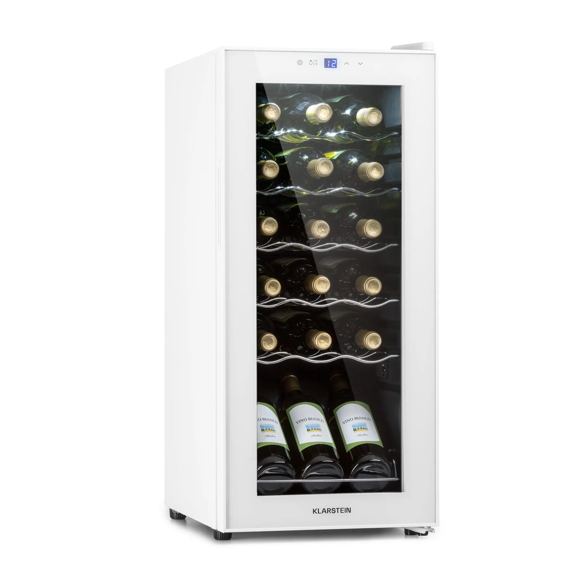 Klarstein Shiraz Cantinetta Vino Bianco, 18 Bottiglie, 1 Zona, 5–18 °C, Telaio Inox - immagine 1