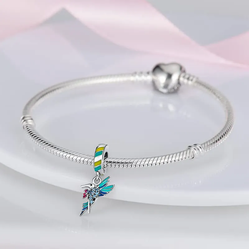 Pandach Bead Charm in Argento Sterling 925 con Cubic Zirconia per Braccialetti e Collane Europei - immagine 2