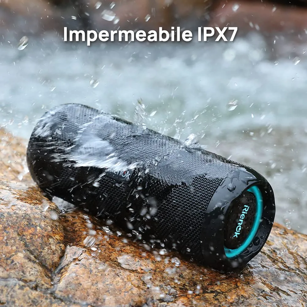 RIENOK S1 mini Cassa Bluetooth Portatile 30W Impermeabile IPX7 - immagine 4
