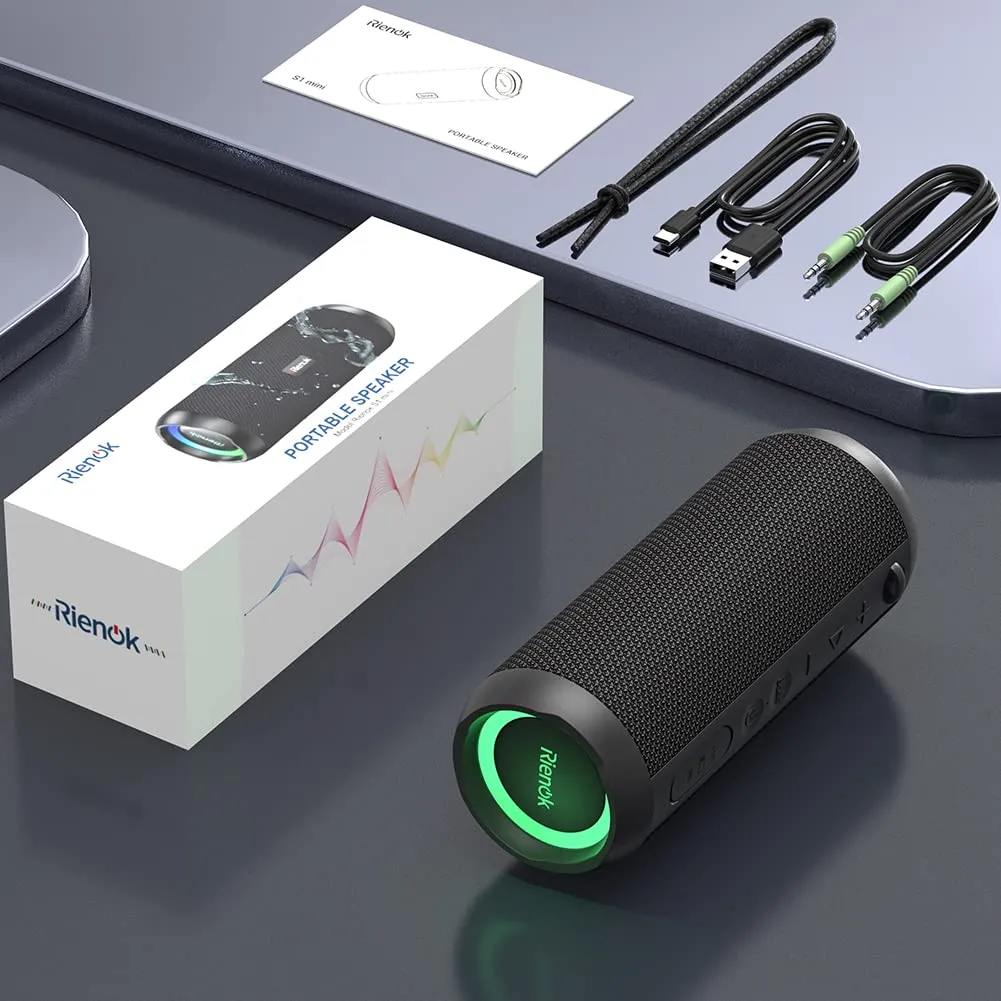 RIENOK S1 mini Cassa Bluetooth Portatile 30W Impermeabile IPX7 - immagine 9