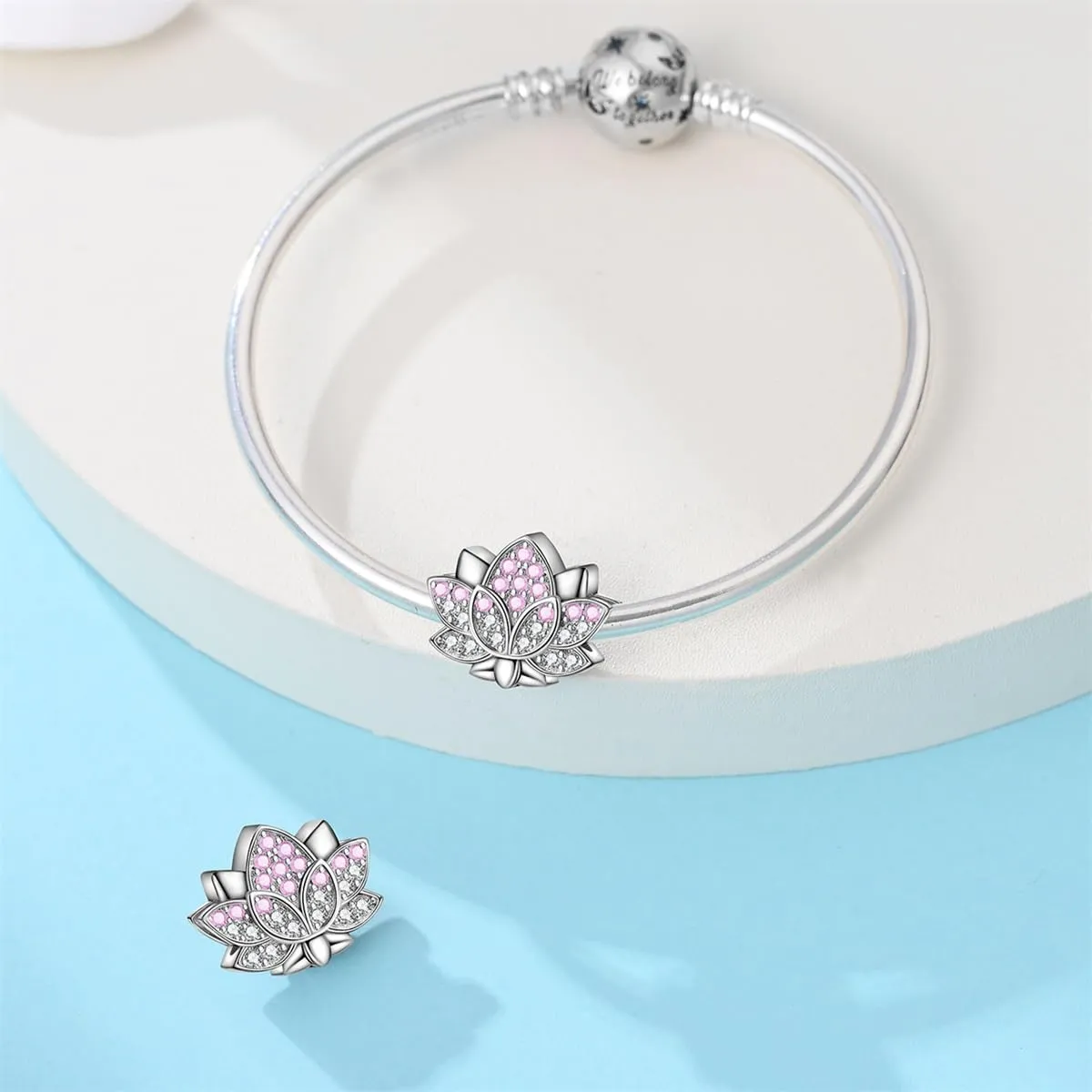 Pandach Bead Charm in Argento Sterling 925 con Cubic Zirconia per Braccialetti e Collane - immagine 3