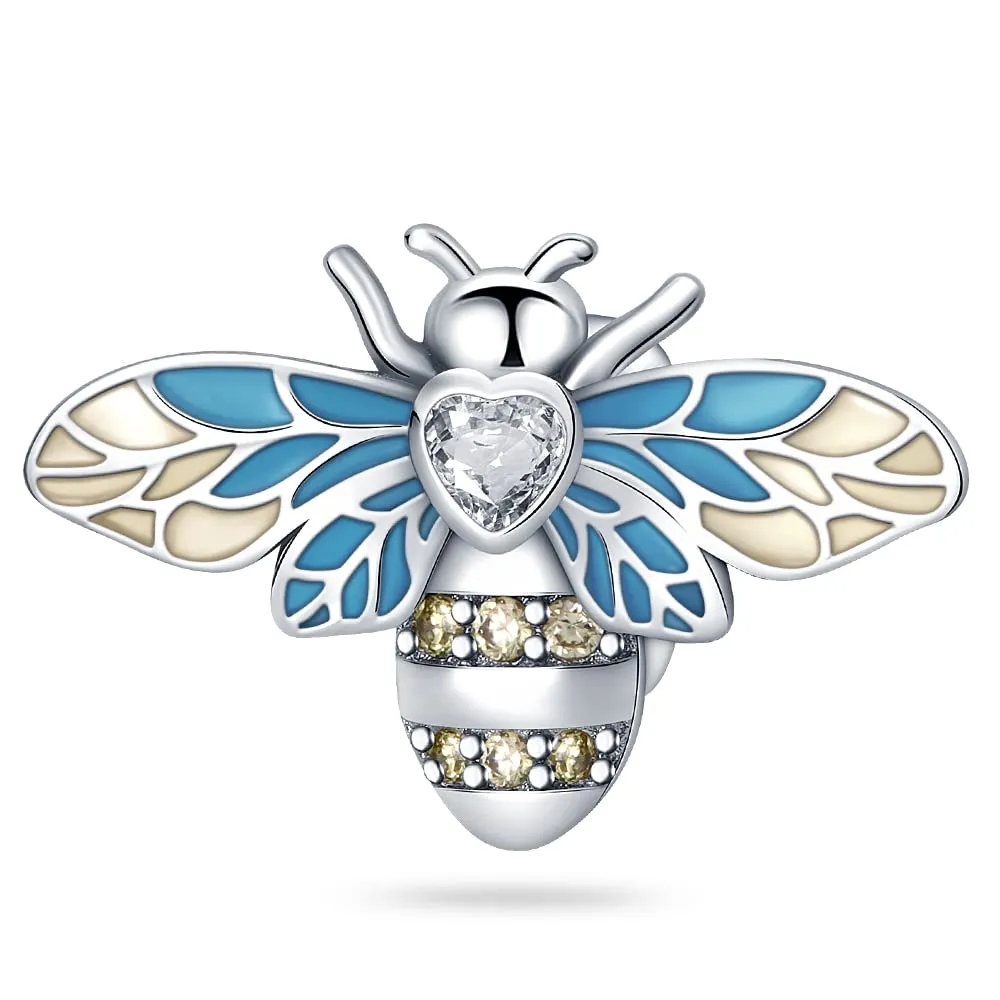 Pandach Bead Charm in Argento Sterling 925 con Cubic Zirconia per Braccialetti e Collane Europei - immagine 1