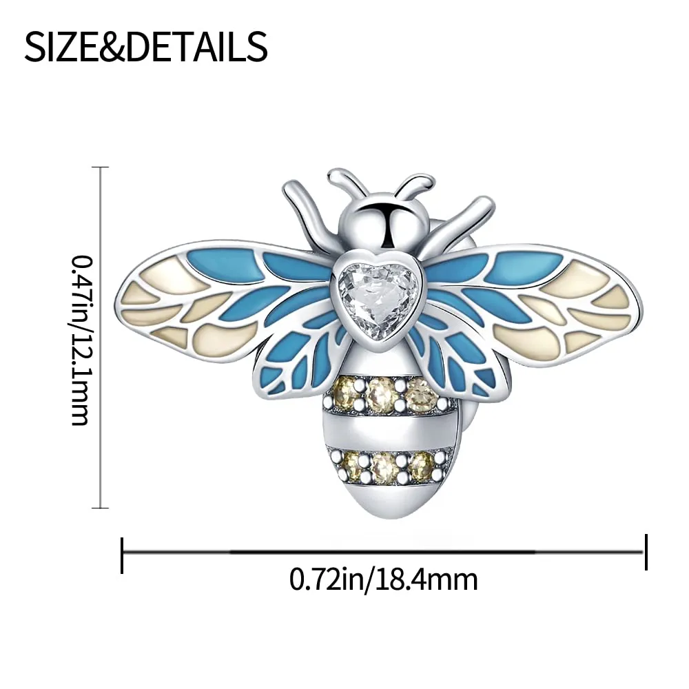 Pandach Bead Charm in Argento Sterling 925 con Cubic Zirconia per Braccialetti e Collane Europei - immagine 5