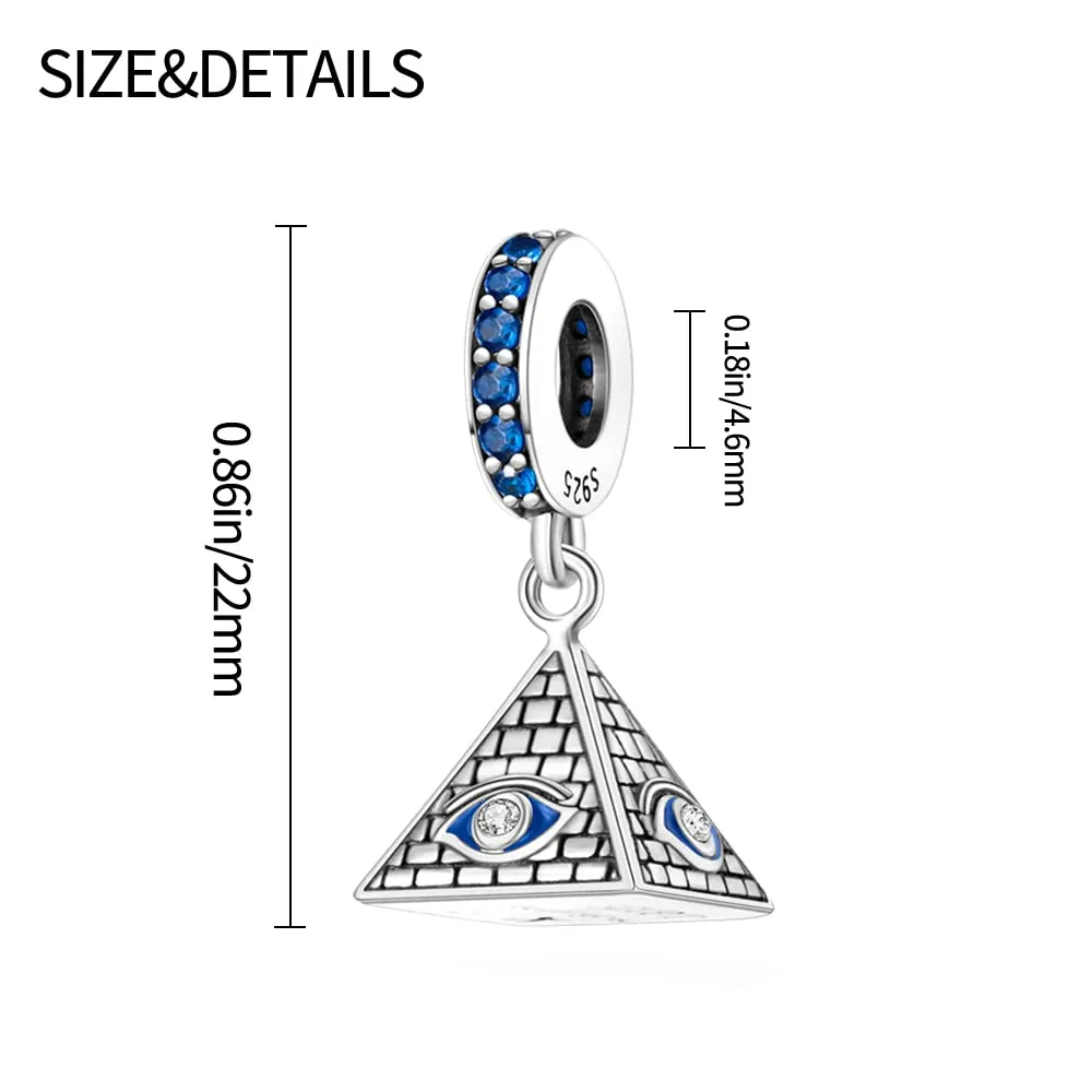 Pandach Bead Charm in Argento Sterling 925 con Cubic Zirconia per Braccialetti e Collane europei - immagine 4