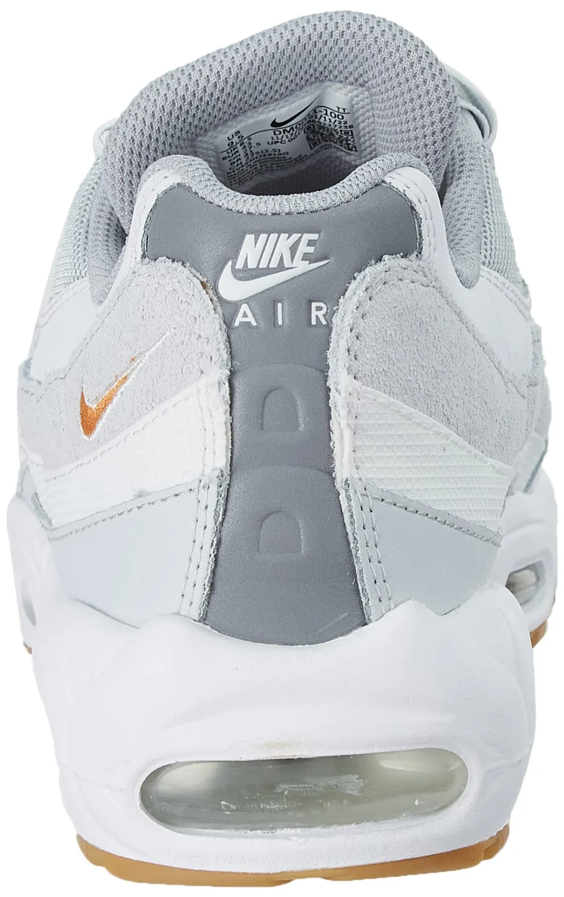 Nike Air Max 95 Uomo - Bianco Pure Platinum Wolf Grigio Curry Caldo - 40.5 EU - immagine 3
