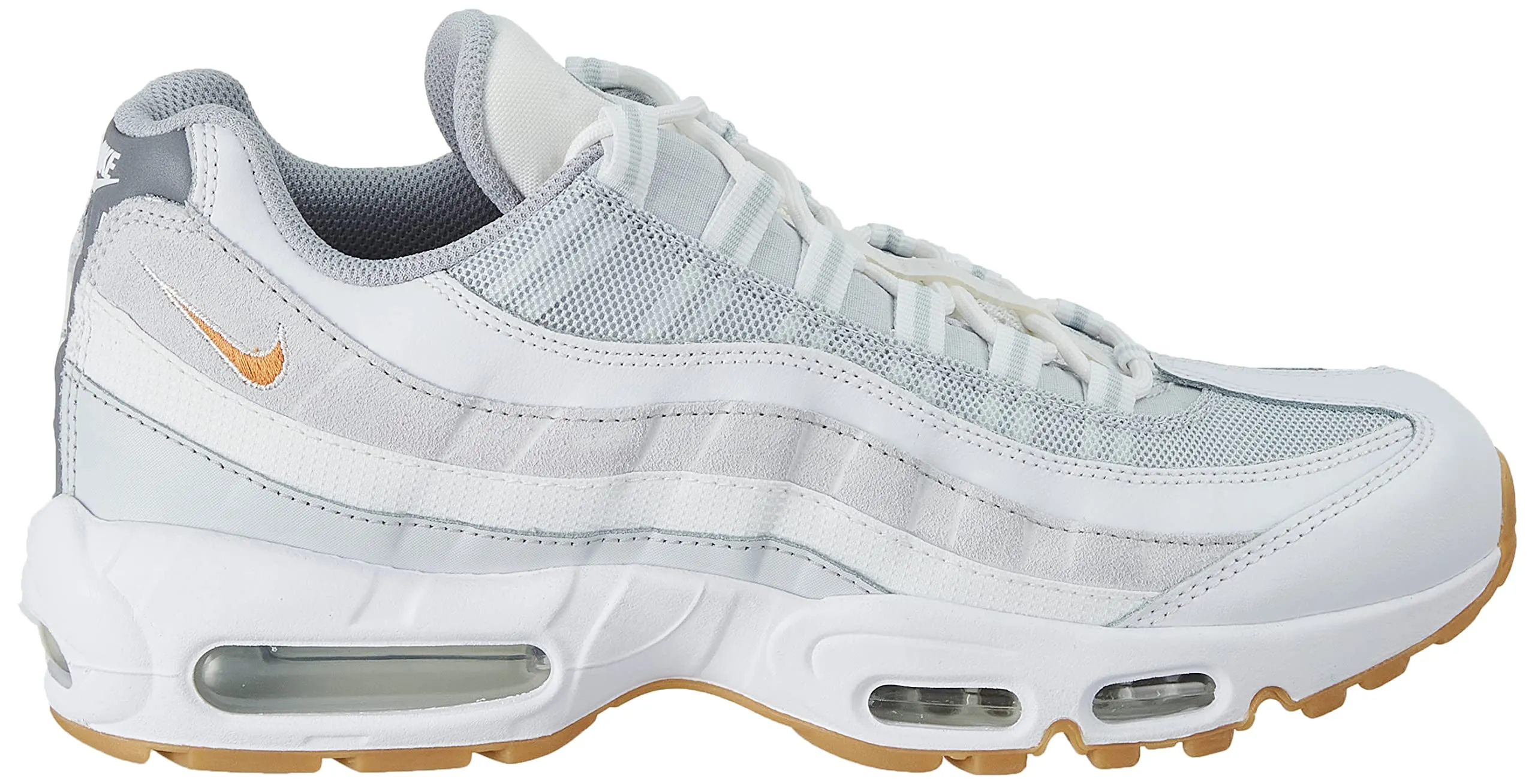 Nike Air Max 95 Uomo - Bianco Pure Platinum Wolf Grigio Curry Caldo - 40.5 EU - immagine 6