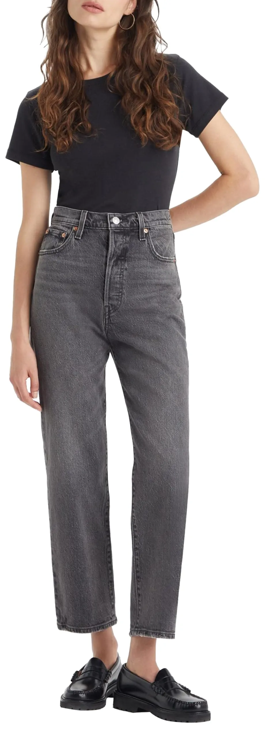 Levi's Ribcage Straight Ankle Jeans, Well Worn, 27W / 29L Donna - immagine 2