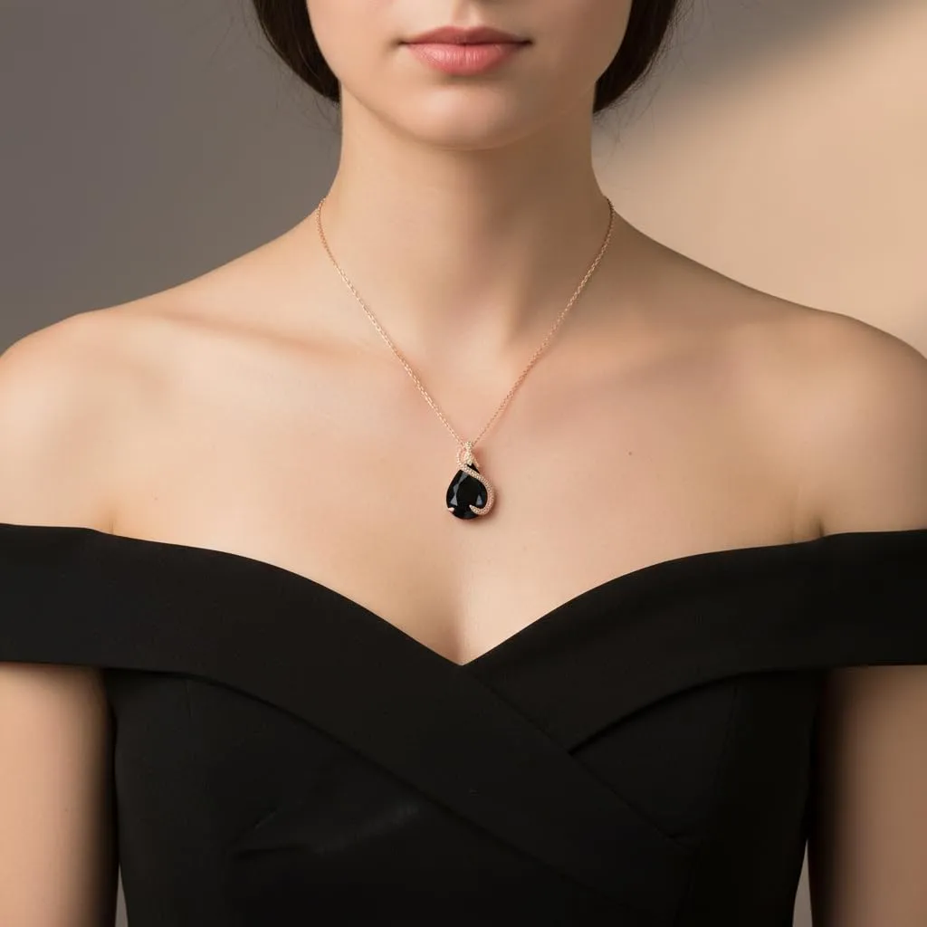 EVER FAITH Set di gioielli da sposa con Smeraldo e Zirconia Cubica, Collana Orecchini Bracciale e Anello - immagine 2