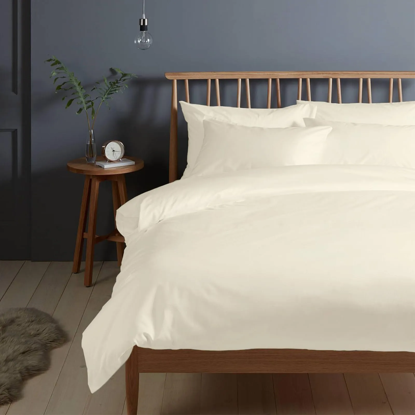 Pizuna Linens Set Copripiumino Singolo in Cotone 400 Fili, 150x200 cm, Avorio, 2 Pezzi - immagine 1