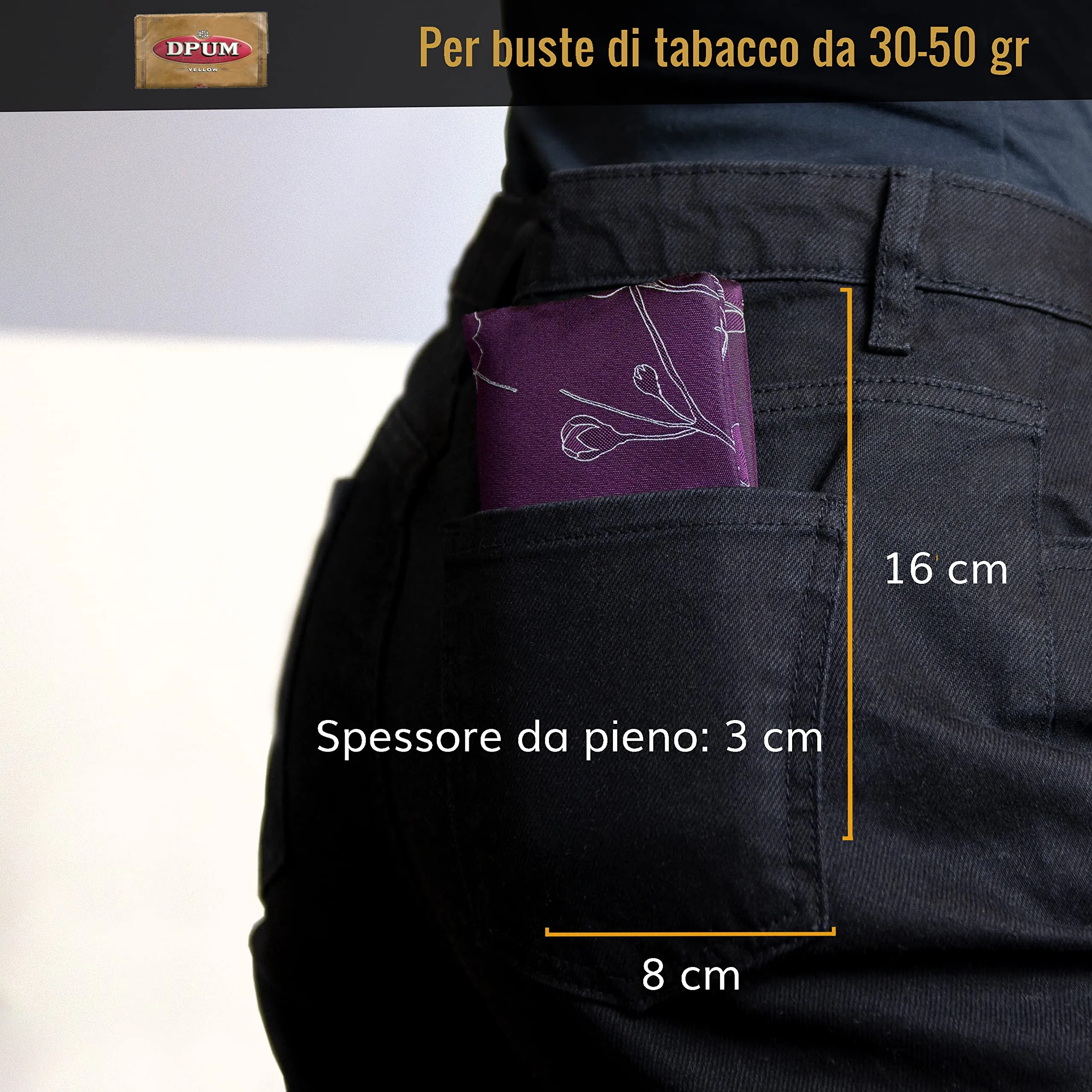 Guggiari Porta Tabacco in Tela Flower - immagine 3