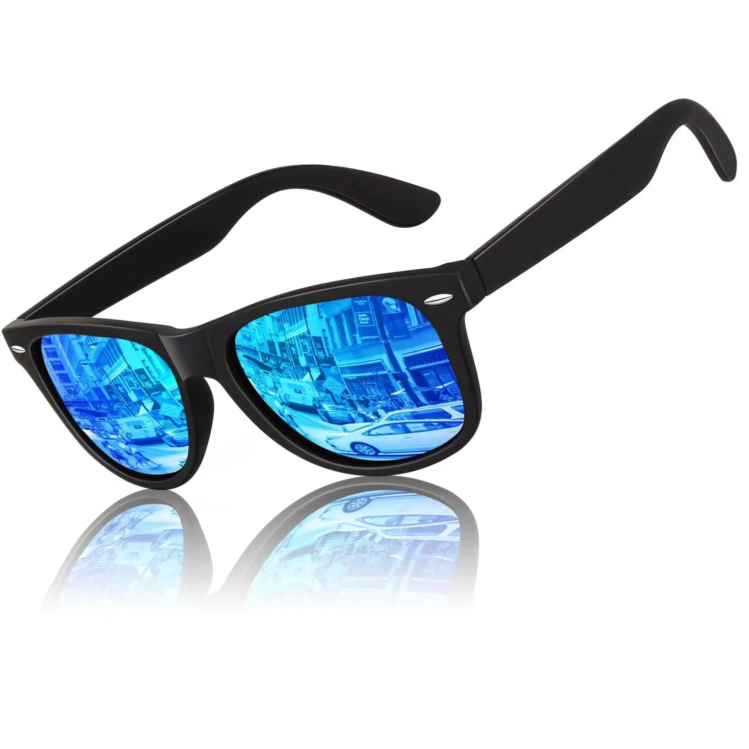 LINVO Occhiali da Sole Polarizzati UV400 Design Retrò Anni '80 LGM-LV2140-5 - immagine 1