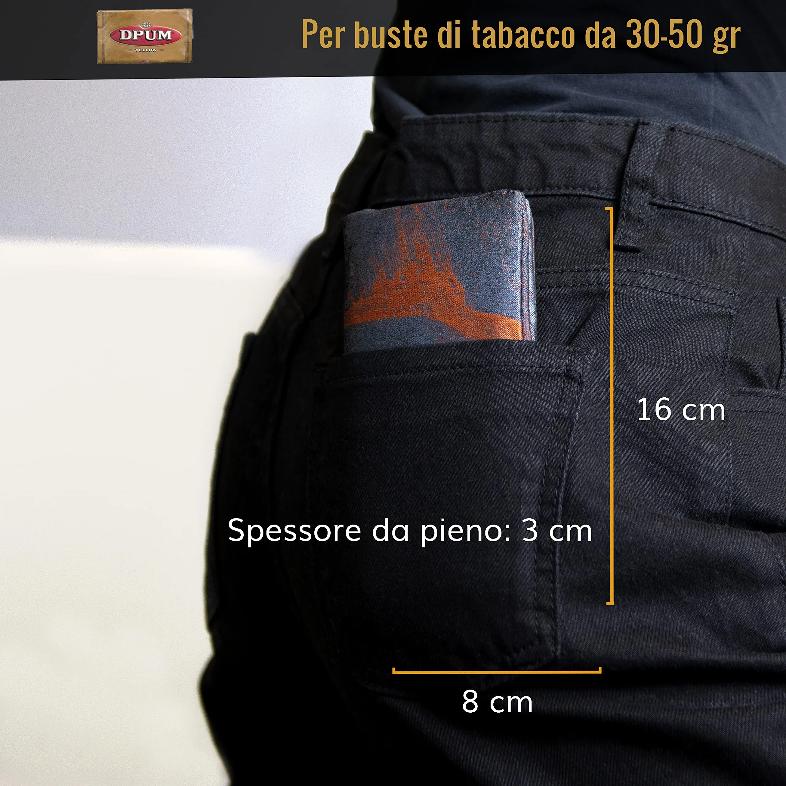 Guggiari Porta Tabacco in Tela Fatto a Mano - Rusty Metal - immagine 3