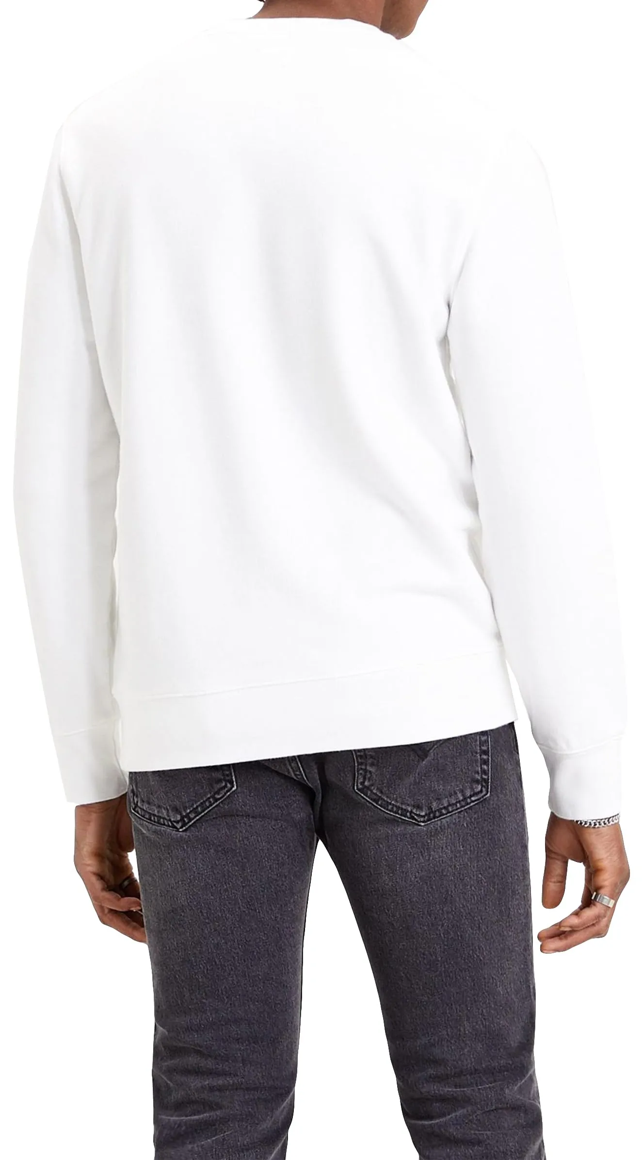 Levi's New Crew Men's Sweatshirt, White, M - immagine 2
