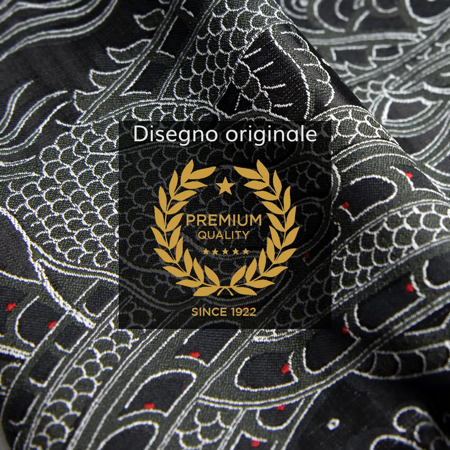 Guggiari Porta Tabacco in Tela Fatto a Mano - Black Dragon - immagine 4