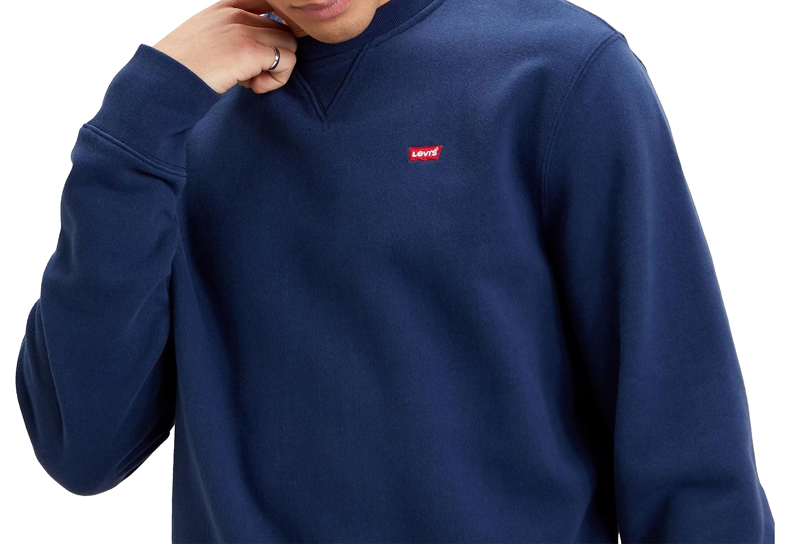 Levi's New Crew Felpa Uomo, Blue, XS - immagine 4