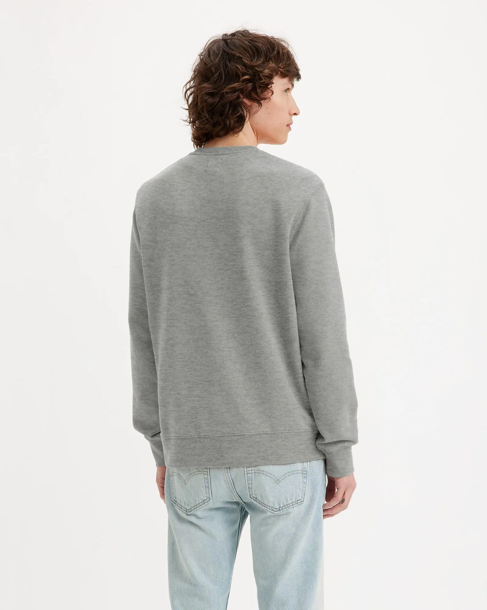 Levi's New Crew Felpa Uomo, Chisel Grey Heather, XS - immagine 3