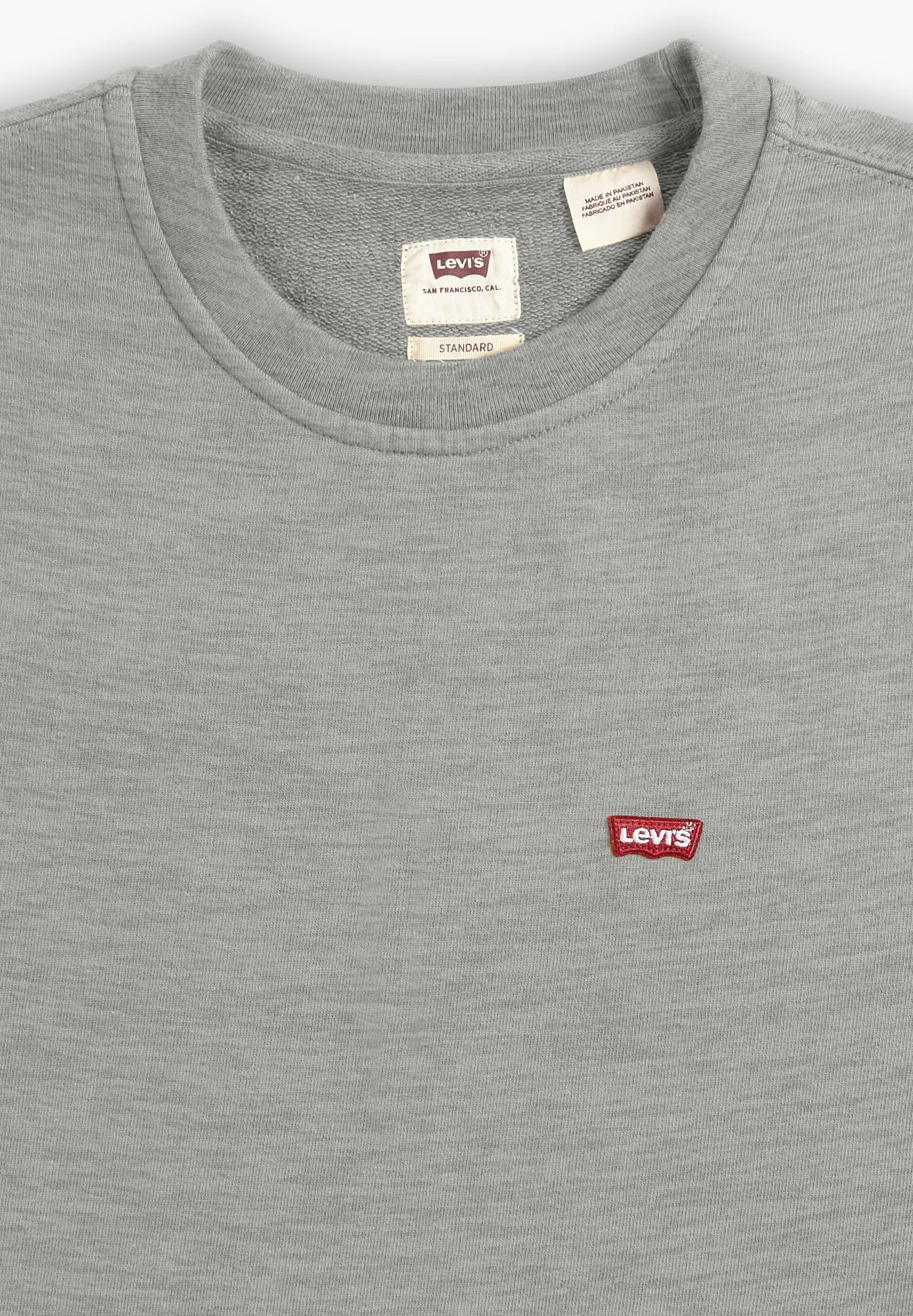 Levi's New Crew Felpa Uomo, Chisel Grey Heather, XS - immagine 7