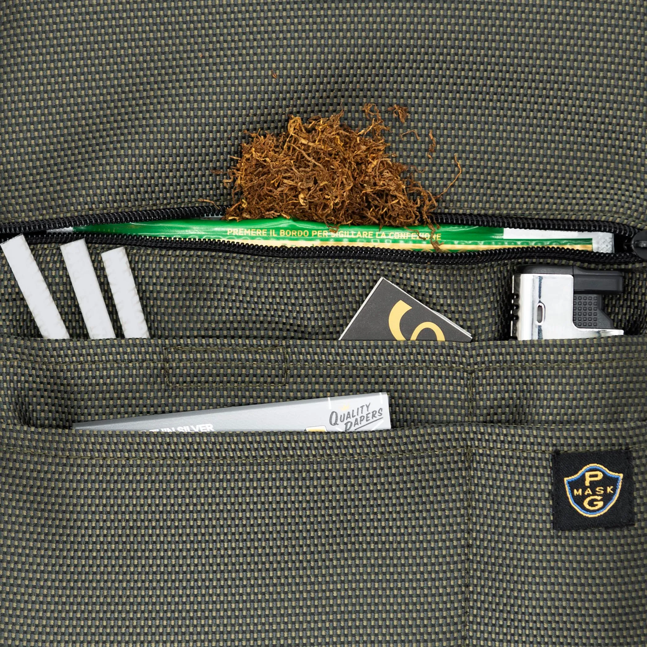 PG MASK Guggiari Porta Tabacco in Tela Fatto a Mano - immagine 6