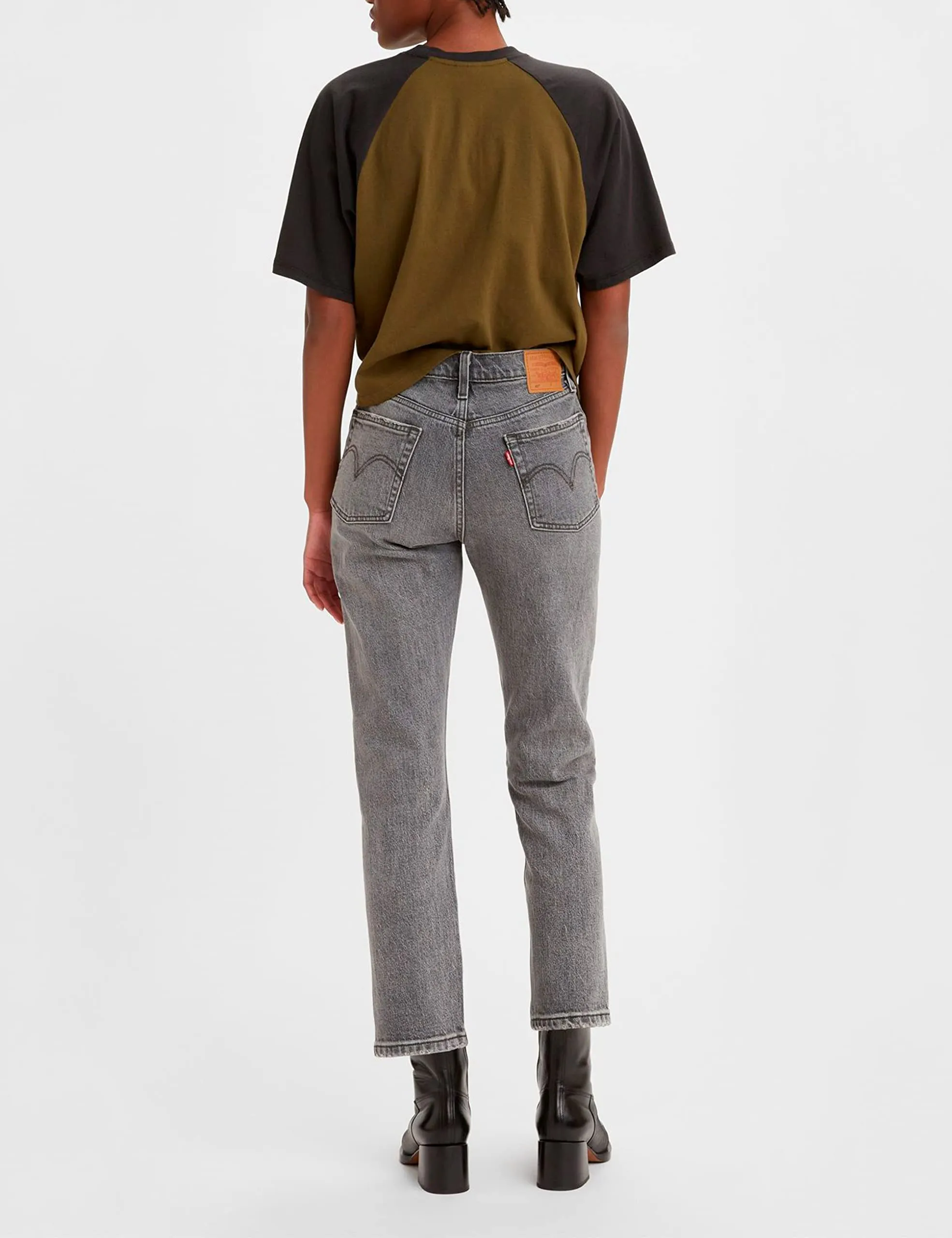 Levi's 501 Crop Jeans Donna, Gray Worn In, 32W / 30L - immagine 2