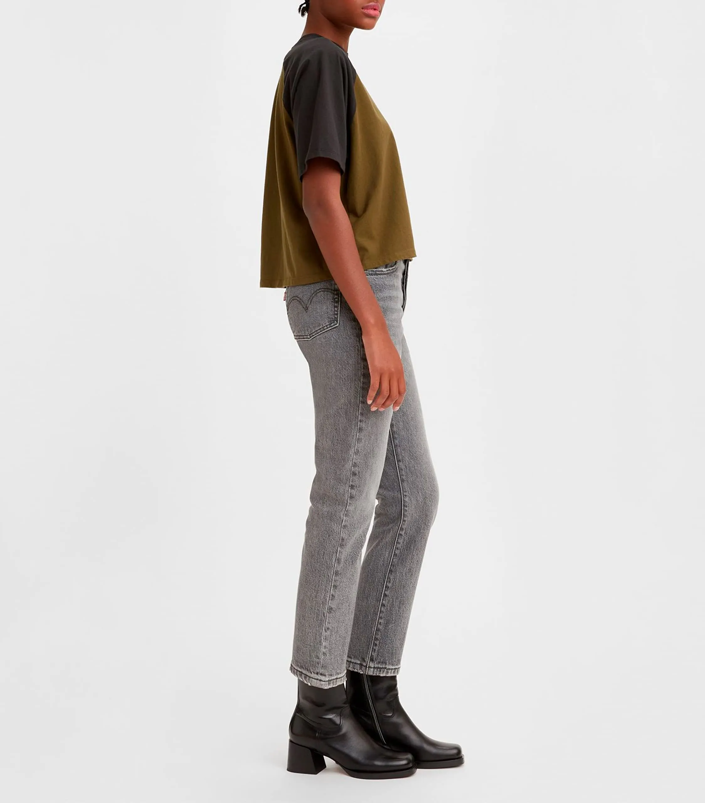 Levi's 501 Crop Jeans Donna, Gray Worn In, 32W / 30L - immagine 5