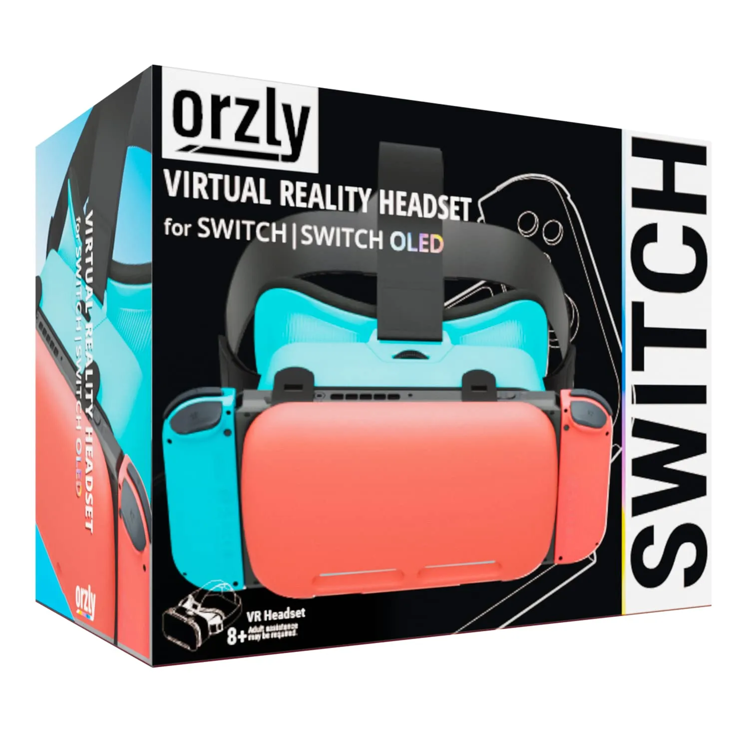 Orzly Cuffie VR per Nintendo Switch e Nintendo Switch OLED, Lente Regolabile, Edizione Tanami - immagine 2