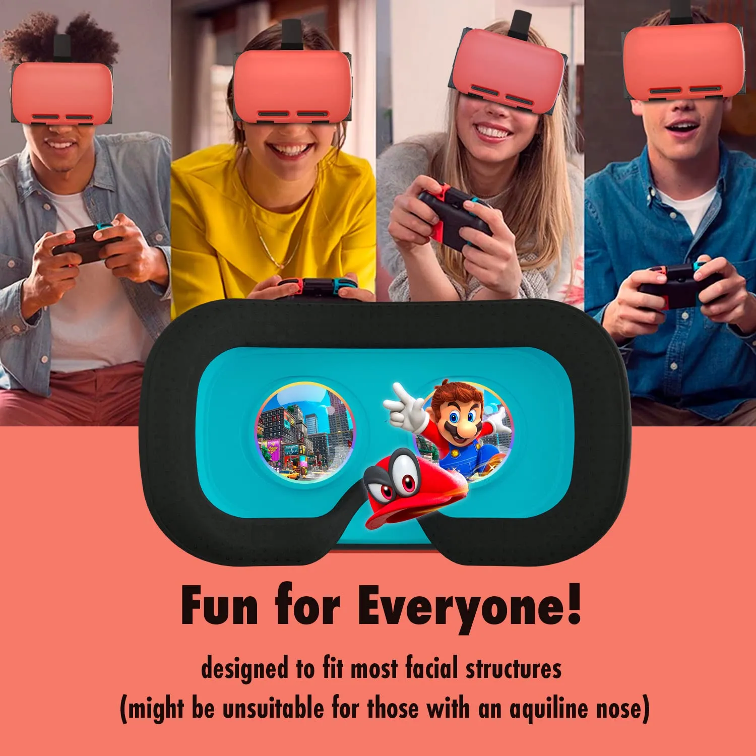 Orzly Cuffie VR per Nintendo Switch e Nintendo Switch OLED, Lente Regolabile, Edizione Tanami - immagine 5