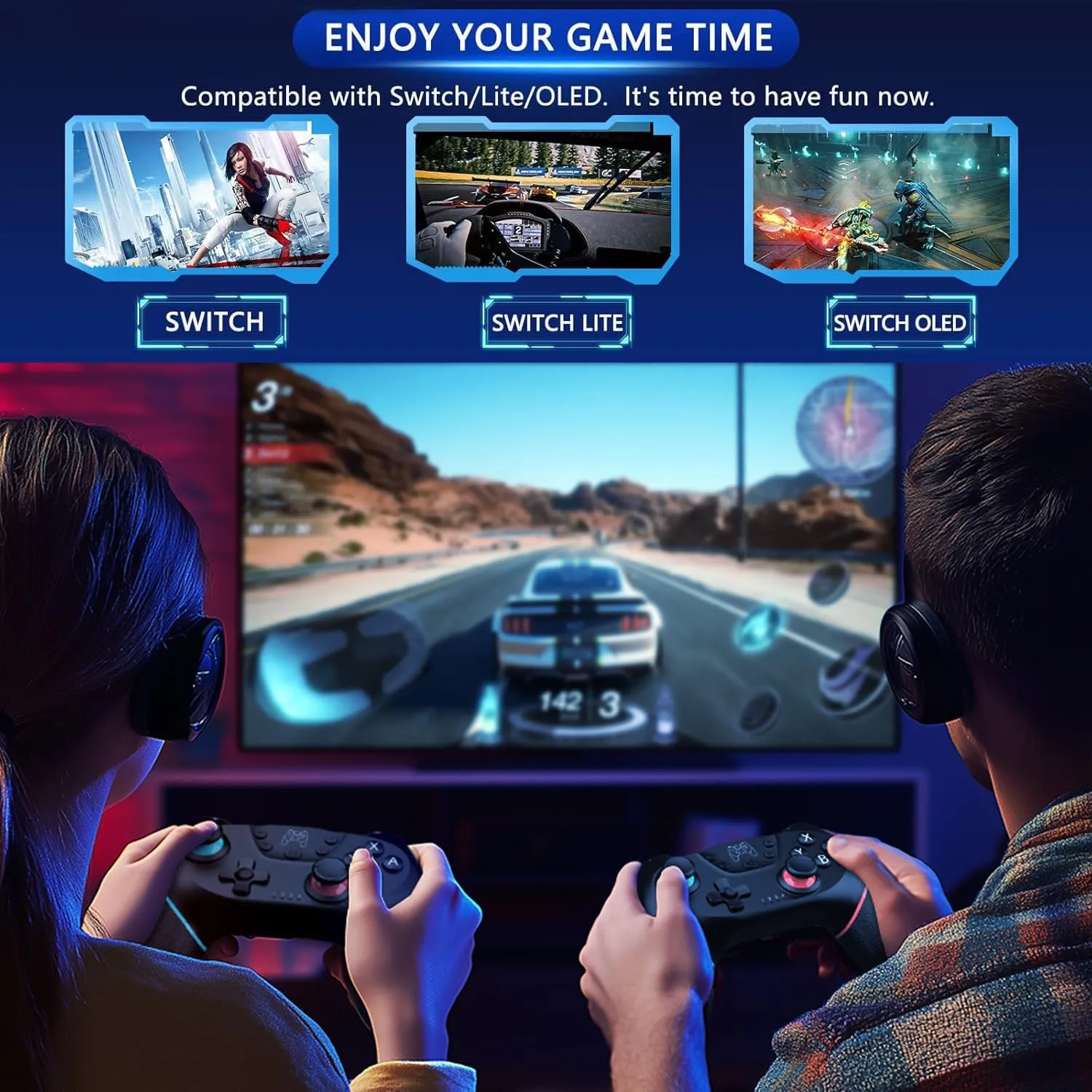 Sefitopher Set di 2 Controller per Nintendo Switch, Switch OLED, Switch Lite e PC, con Hall Effect Joystick, Giroscopio a 6 Assi e Funzione Turbo - immagine 7
