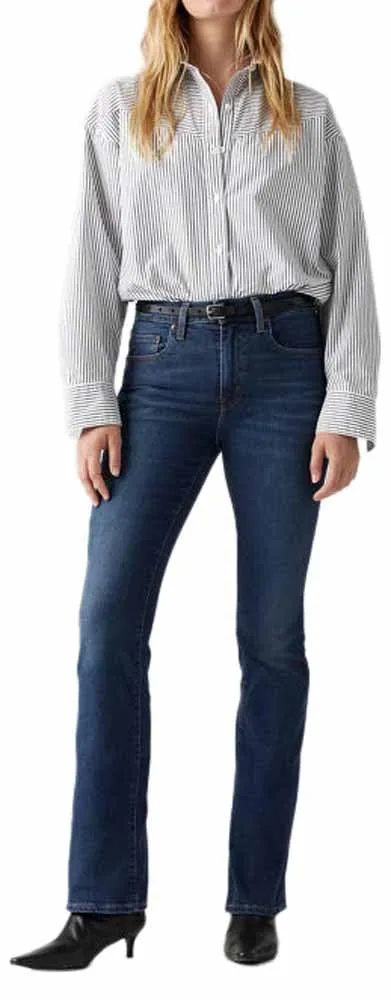 Levi's 725 High Rise Bootcut Jeans Donna, Blue Wave Dark, 33W / 32L - immagine 1