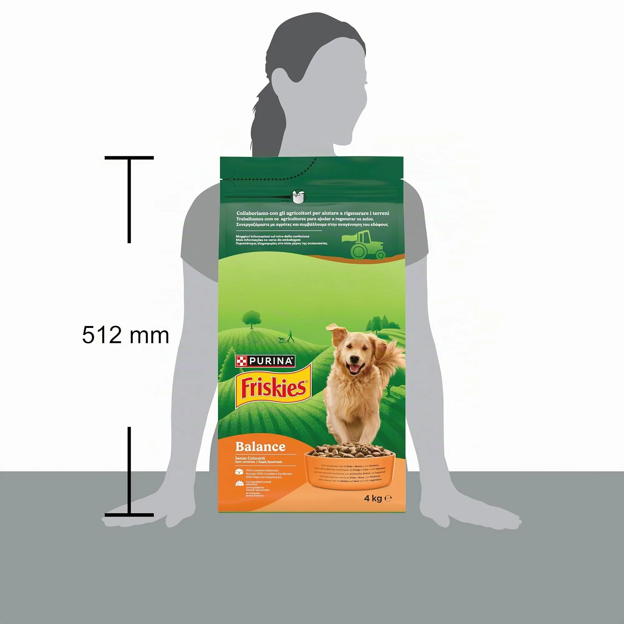 Friskies Balance Crocchette con Pollo, Manzo e Verdure, 1 kg (Confezione da 4) - immagine 4