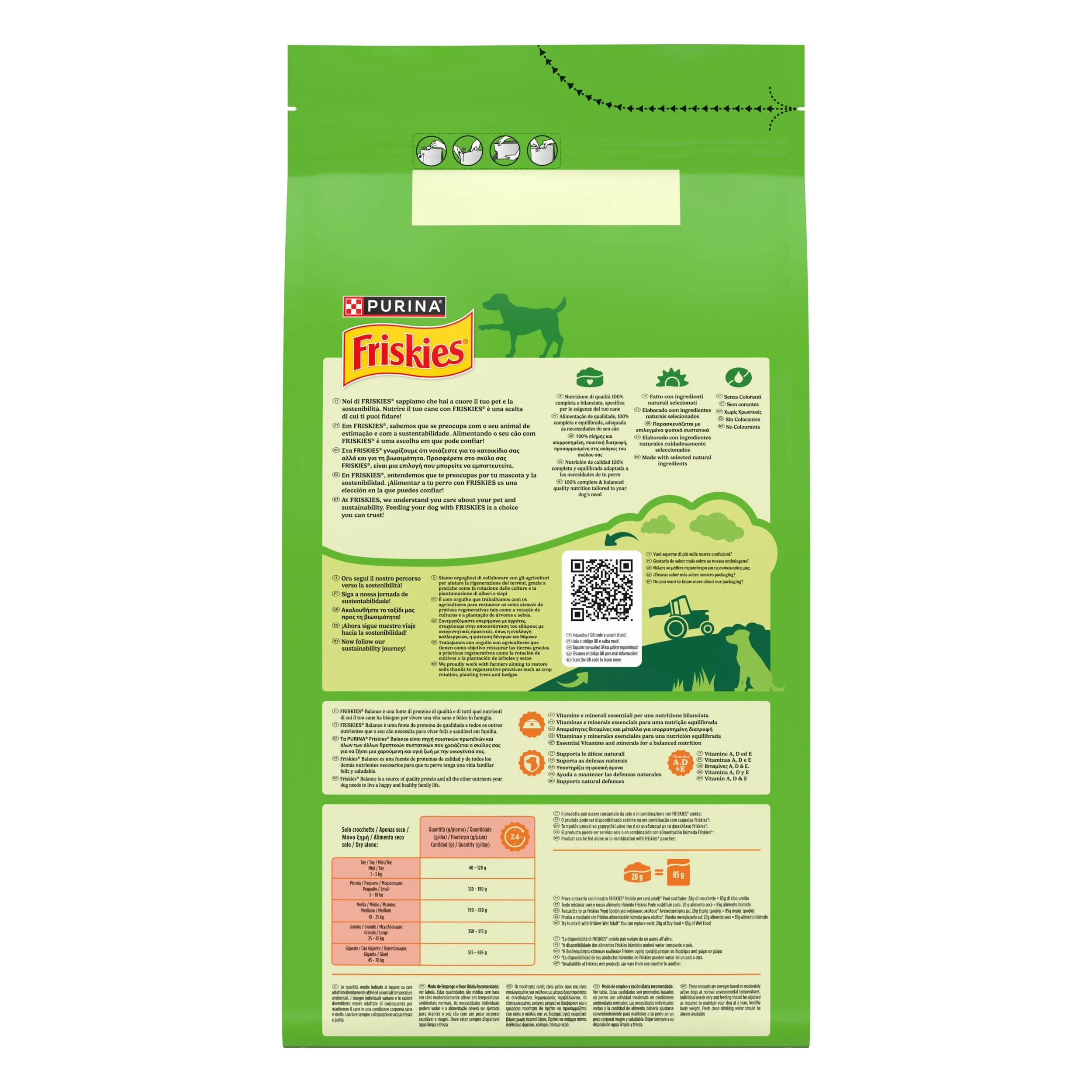 Friskies Balance Crocchette con Pollo, Manzo e Verdure, 1 kg (Confezione da 4) - immagine 5