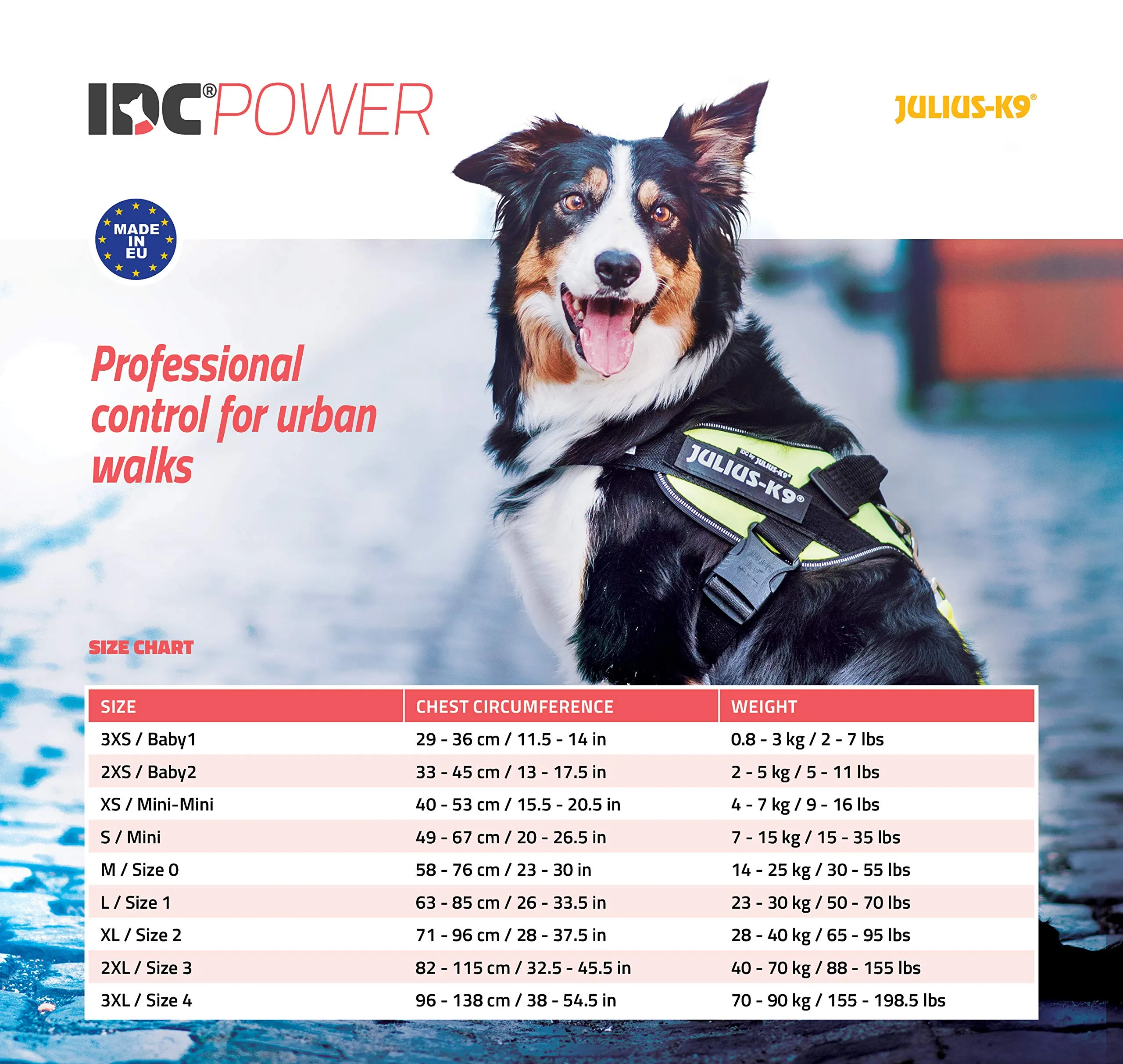 Julius-K9 IDC Power Harness, XS/Mini-Mini, Crazy - immagine 2